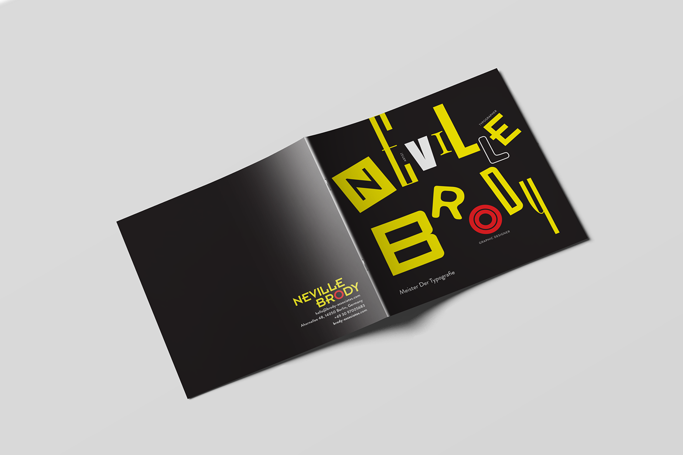 graphic design  Booklet Neville Brody layots