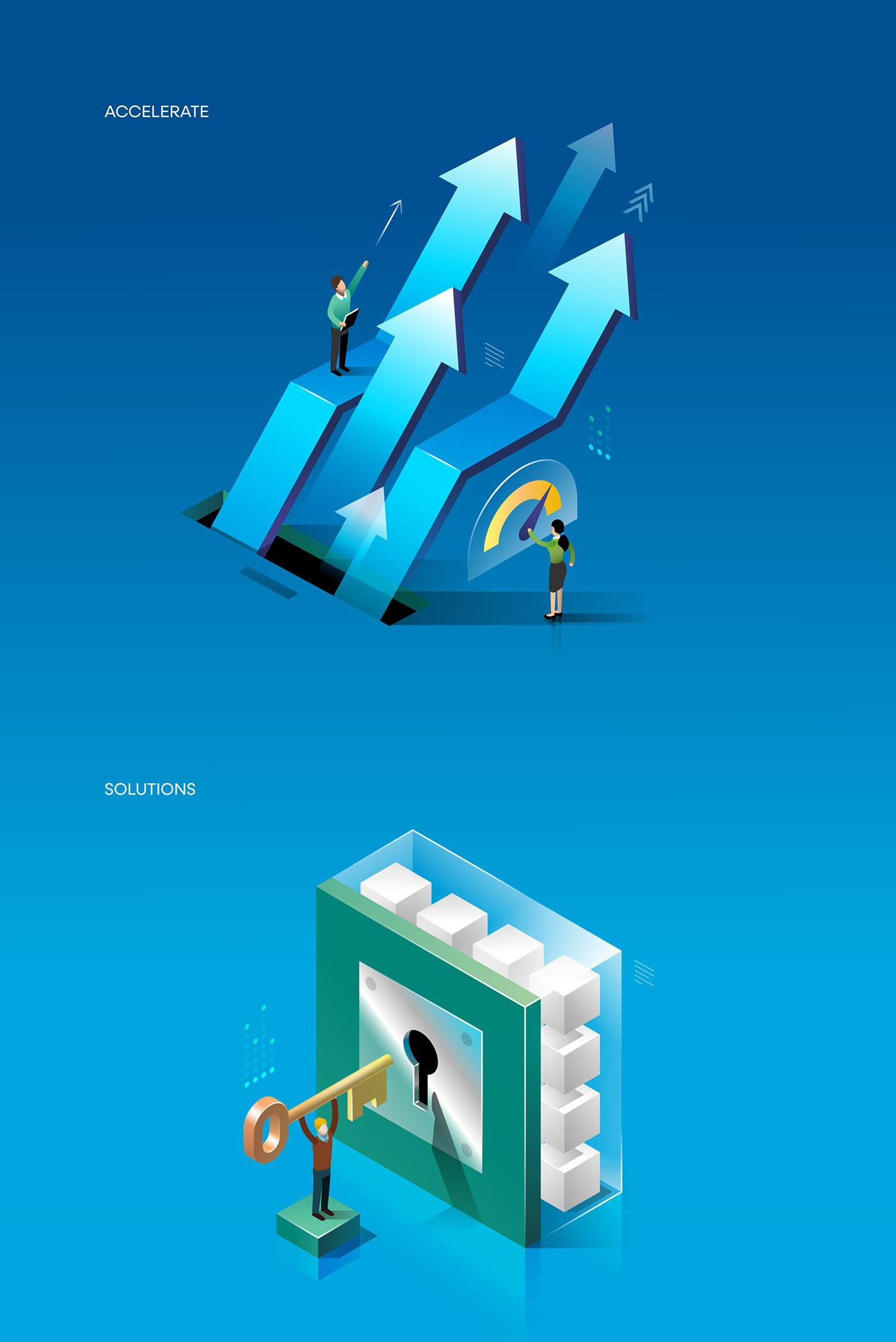 vector Isometric healthcare design adobe illustrator animation  corporate concept art