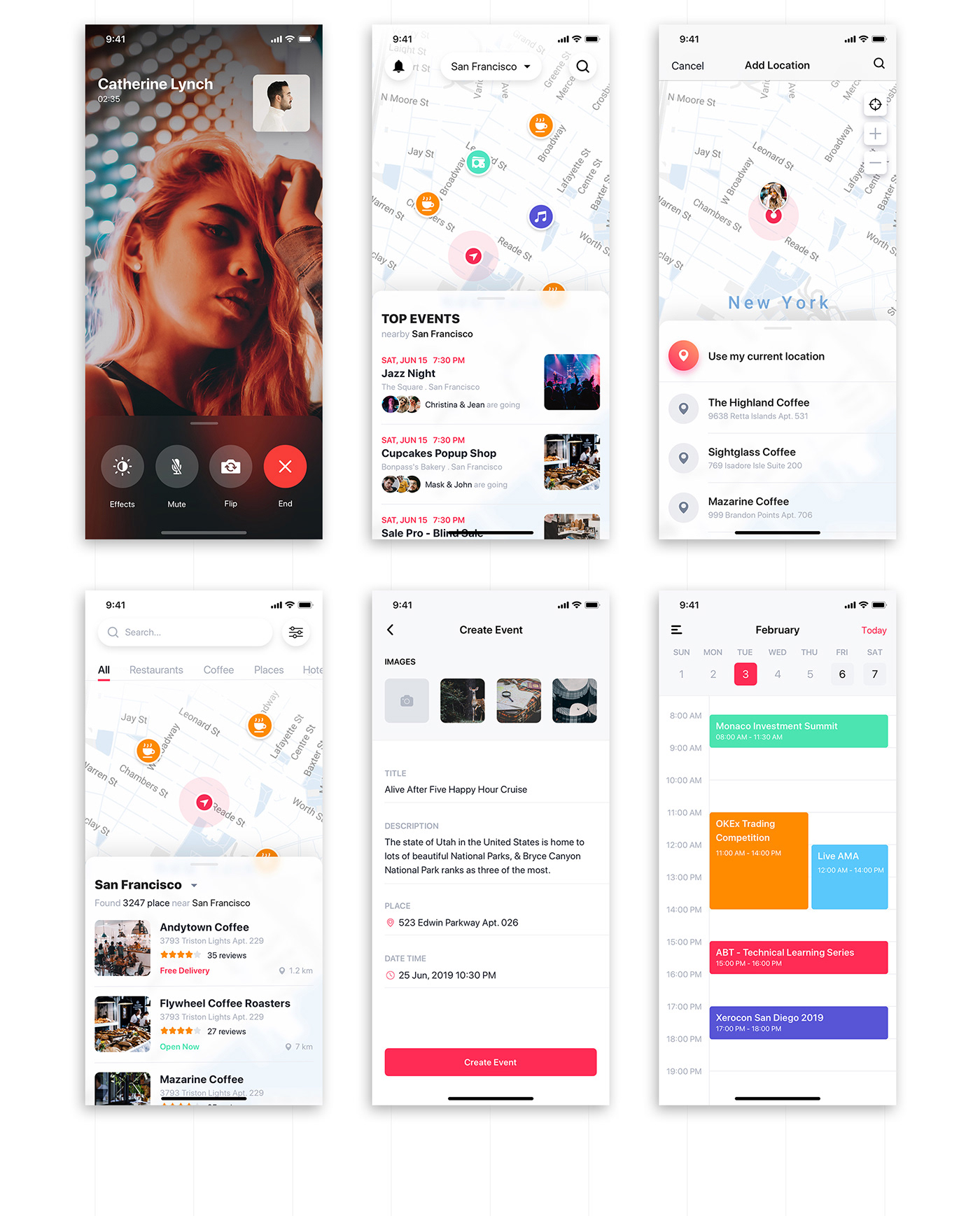 social profile UI Mobile UI Dating message network Mobile app app design sign in