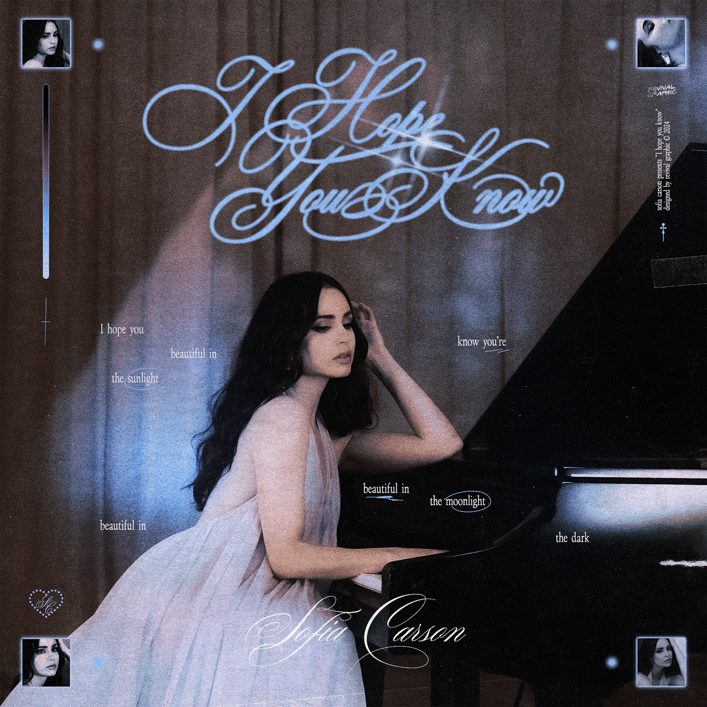 Sofia Carson Cover Art art artwork music cover graphic design  poster typography   i hope you know