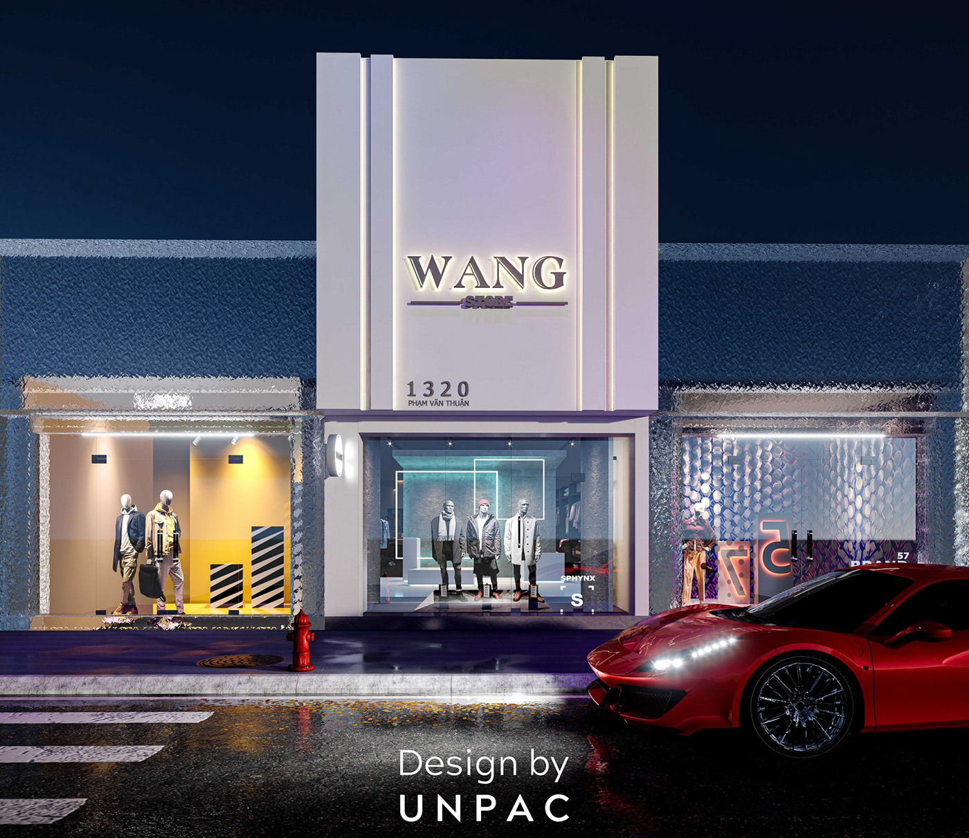 thi cong shop Thiết kế shop unPAC wang store