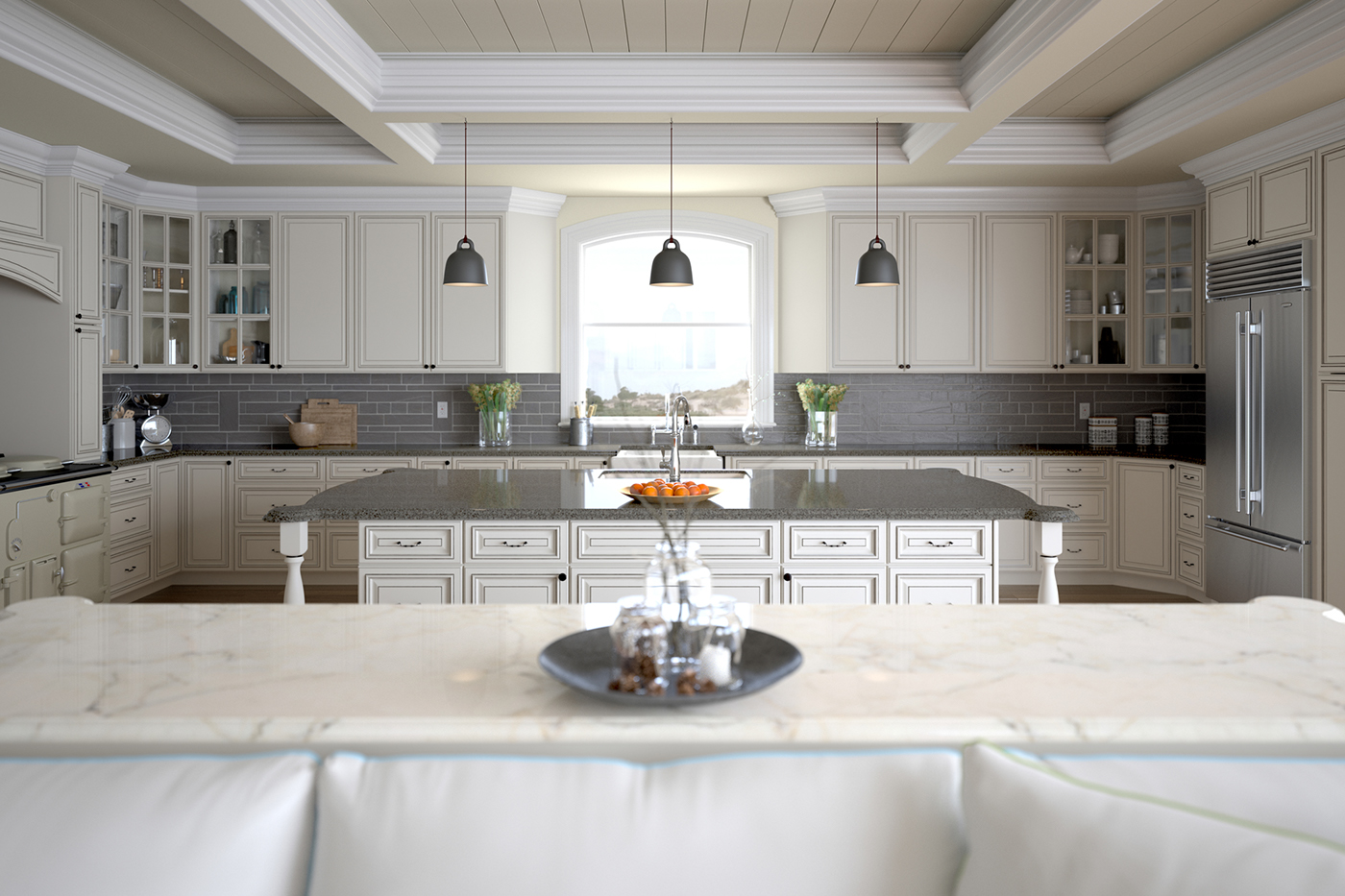 kitchen 3D CGI visualization rendering kitchen cgi Hypothetical INTERIOR RENDERING residential