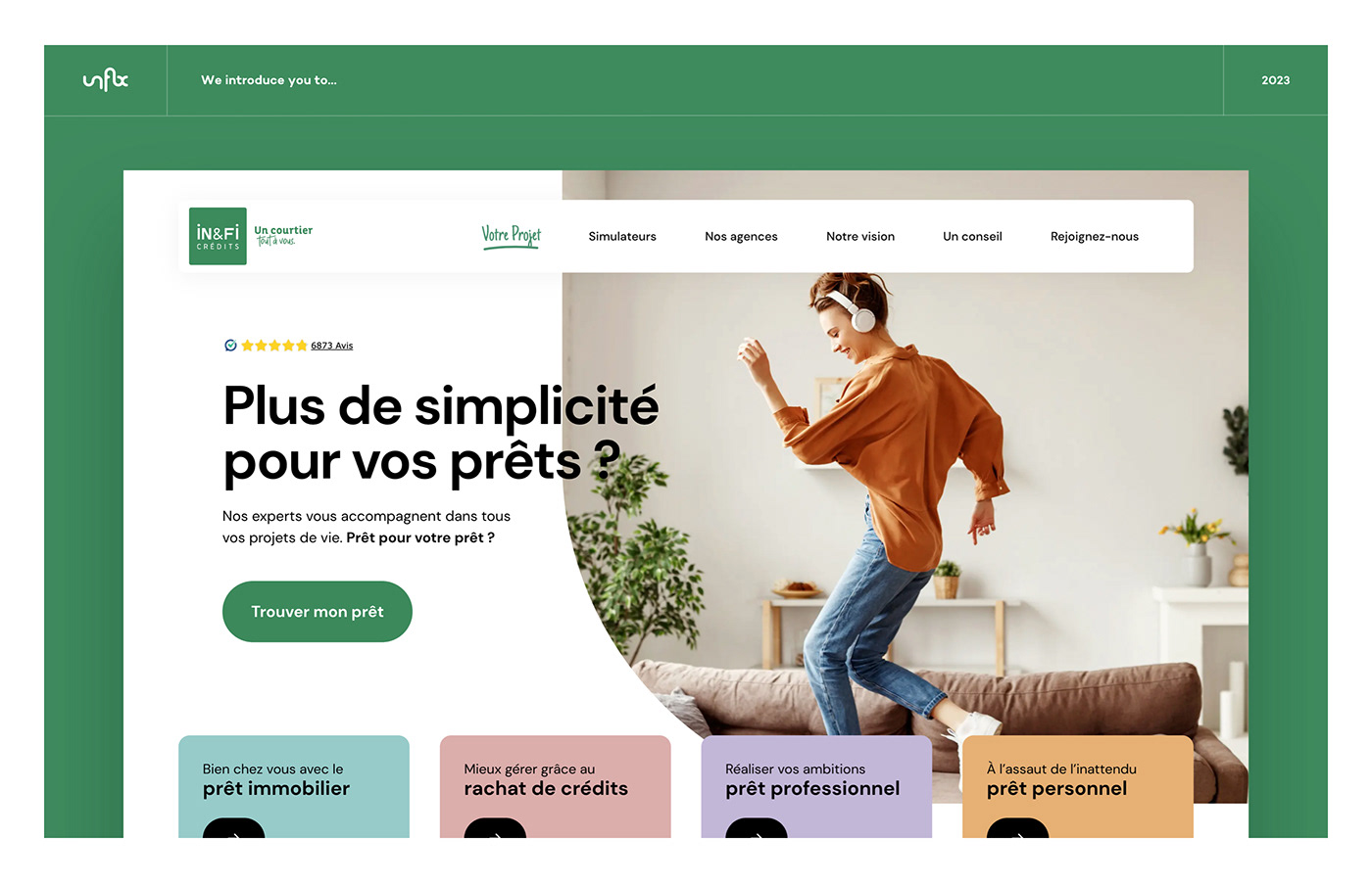 broker credit france green Web Design  Form interaction loan simulator UI/UX
