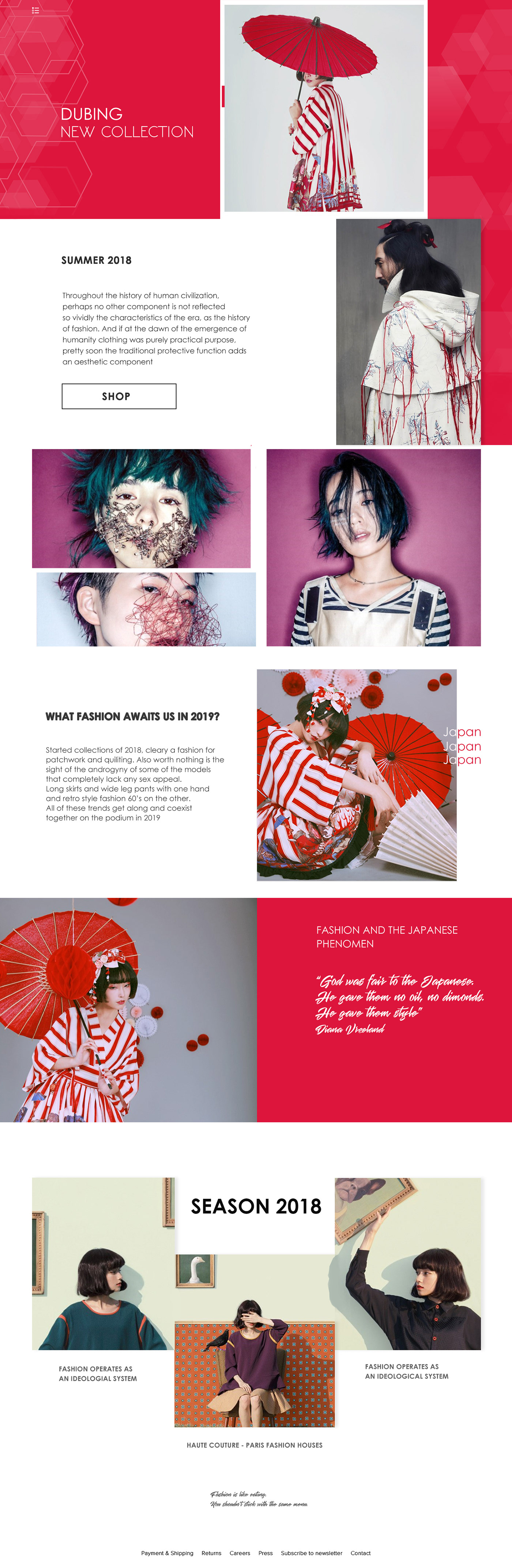 japan webpage Web Design  japan shop japan fashion Webdesign