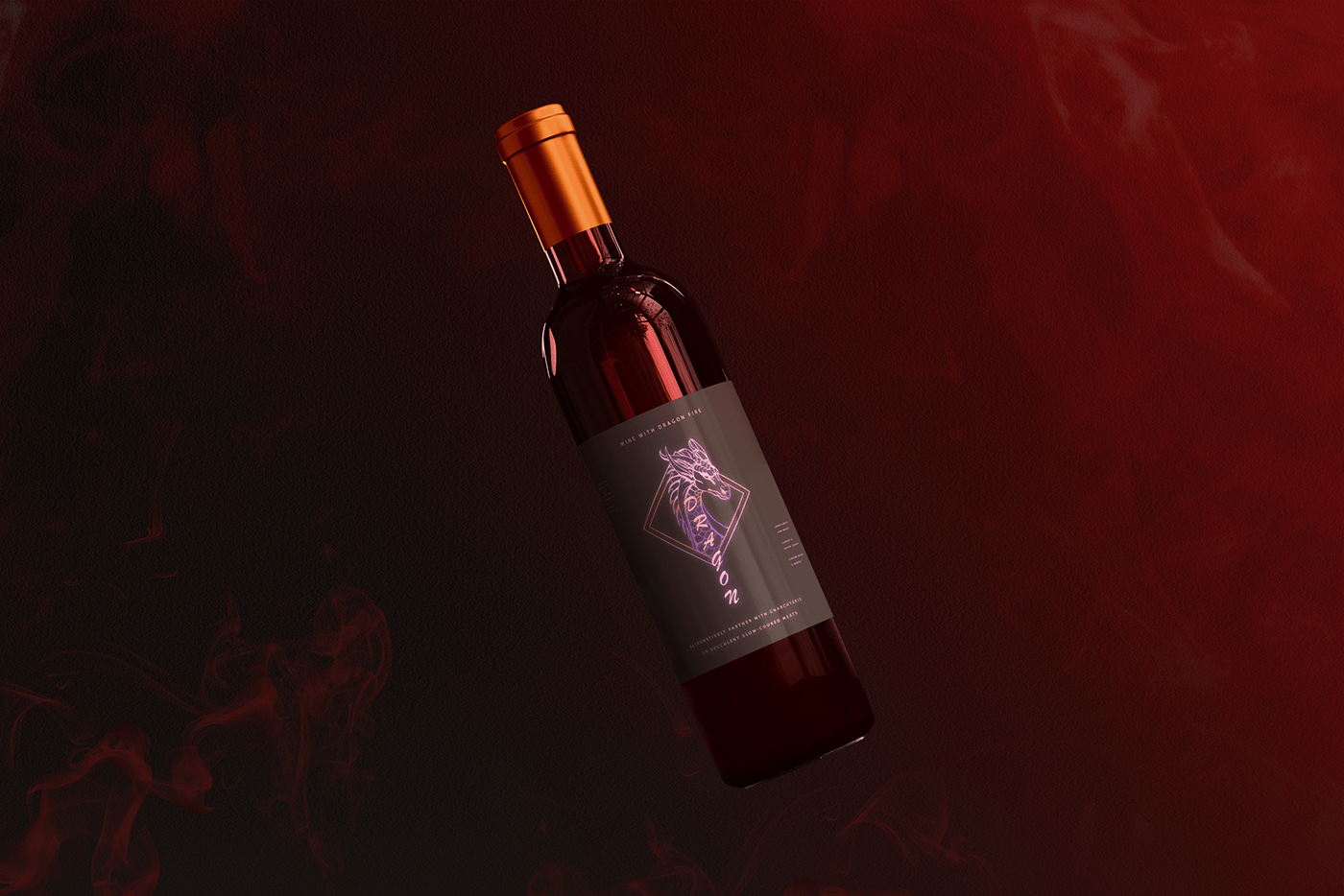 dragon logo label design logo Logo Design wine Wine Bottle wine label winelogo