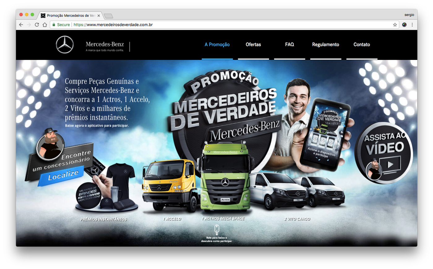 mercedes Promoção caminão Truck Advertising  key visual