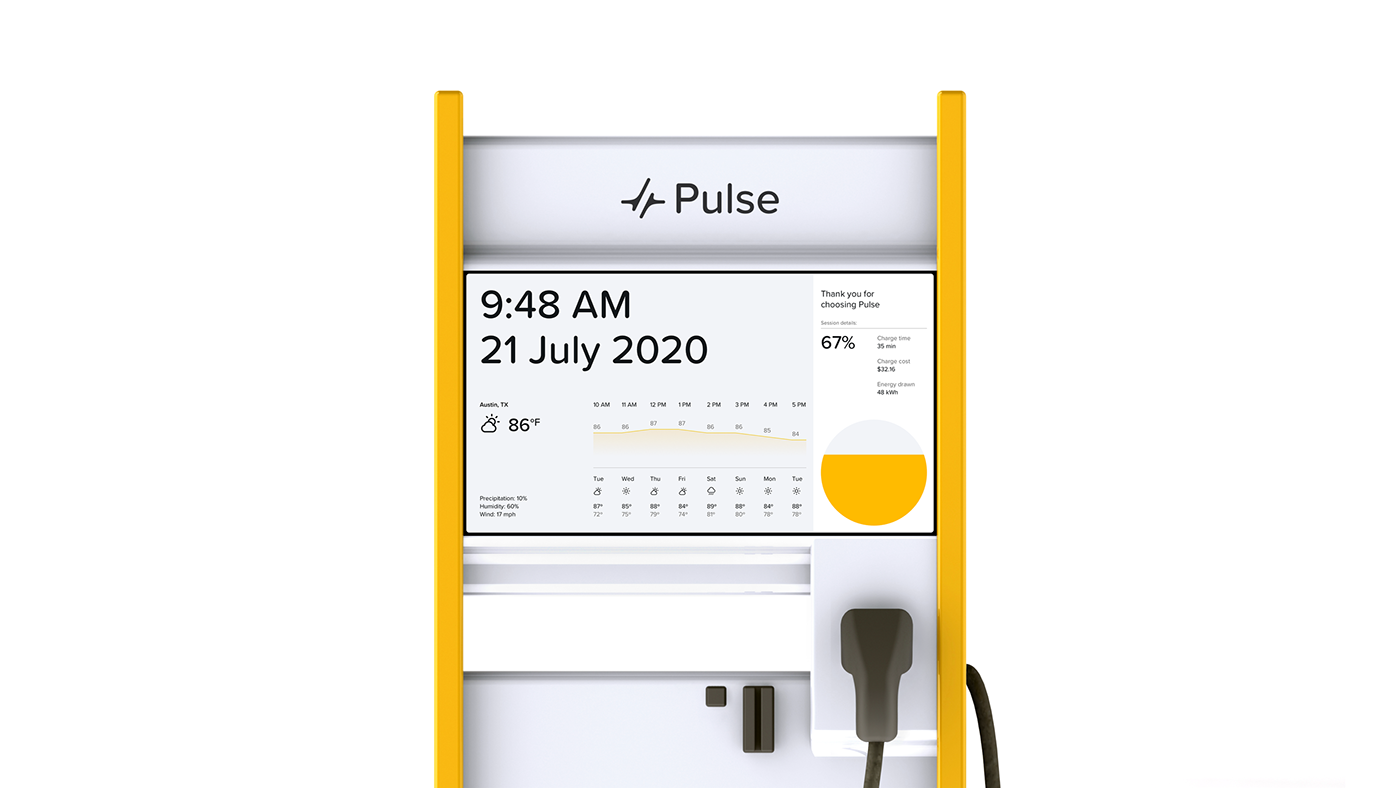 app car charging electric ev identity pulse Technology UI Vehicle