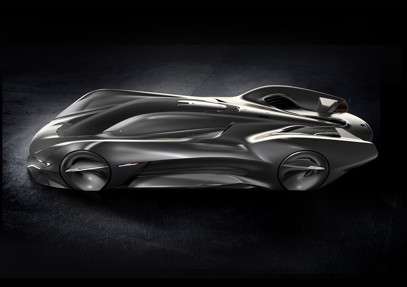 PEUGEOT car concept car sketch digital design Alias VRED car rendering supercar hypercar