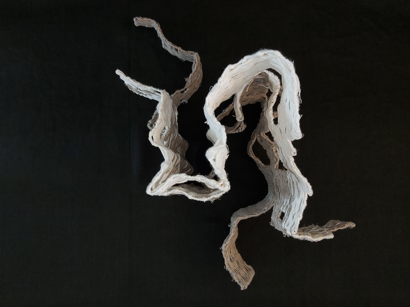 artwork contemporary art handmade installation linen sculpture