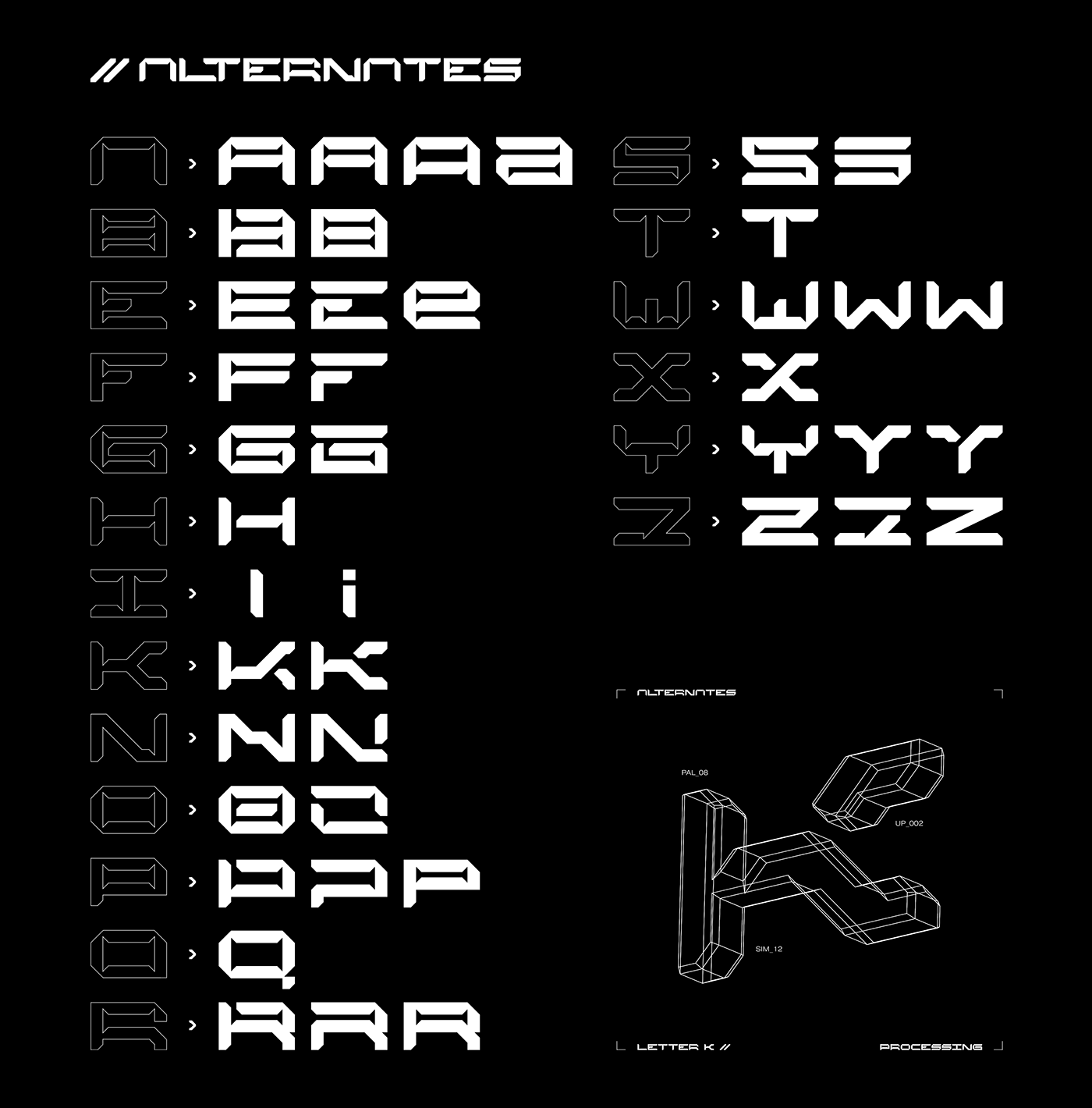 cyber Cyberpunk display font font futuristic font tech font Typeface typography   unhuman futuristic