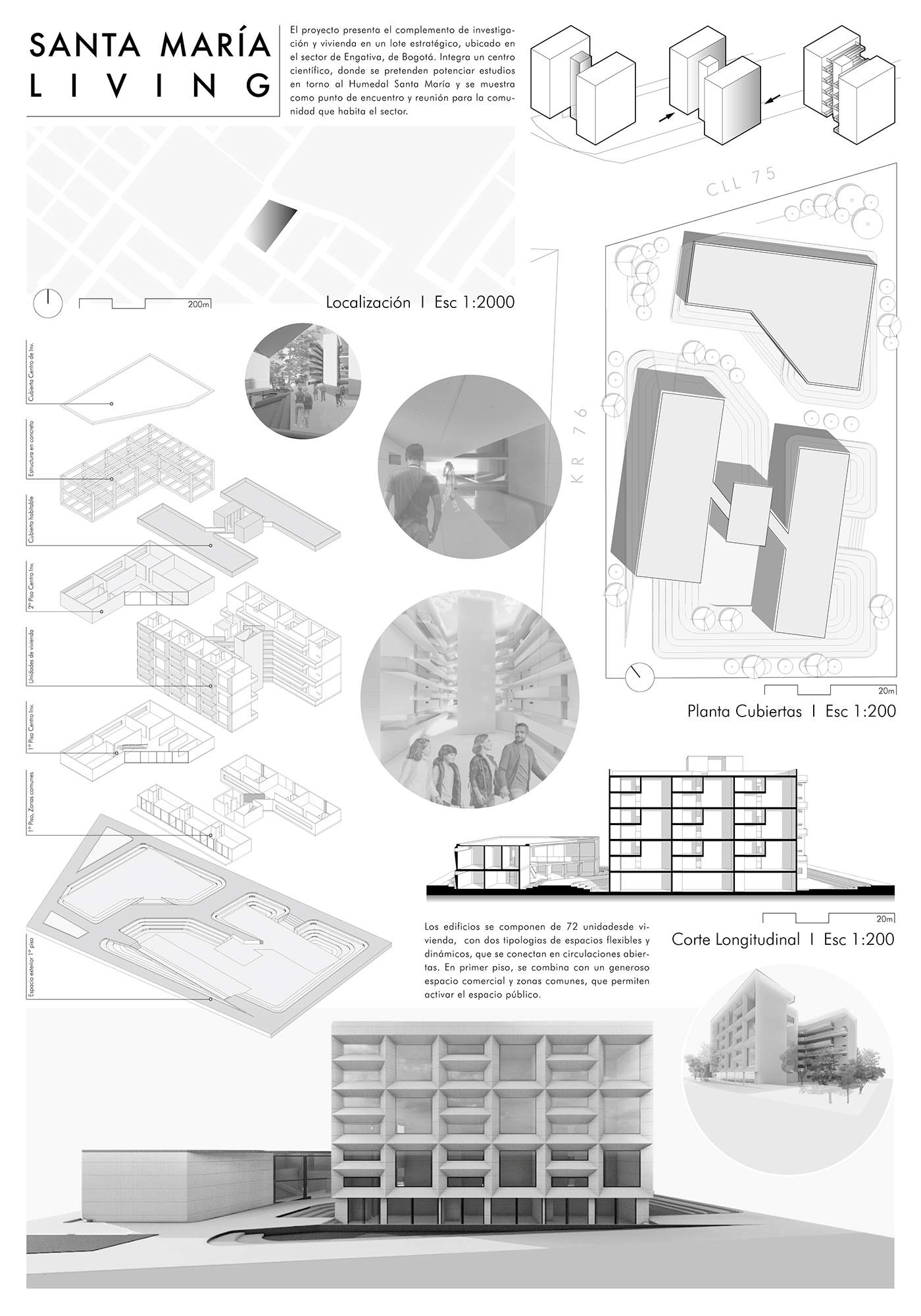 ARQUNIANDES living vivienda DELTODOALAARTICULACION architecture building coliving housing residential visualization