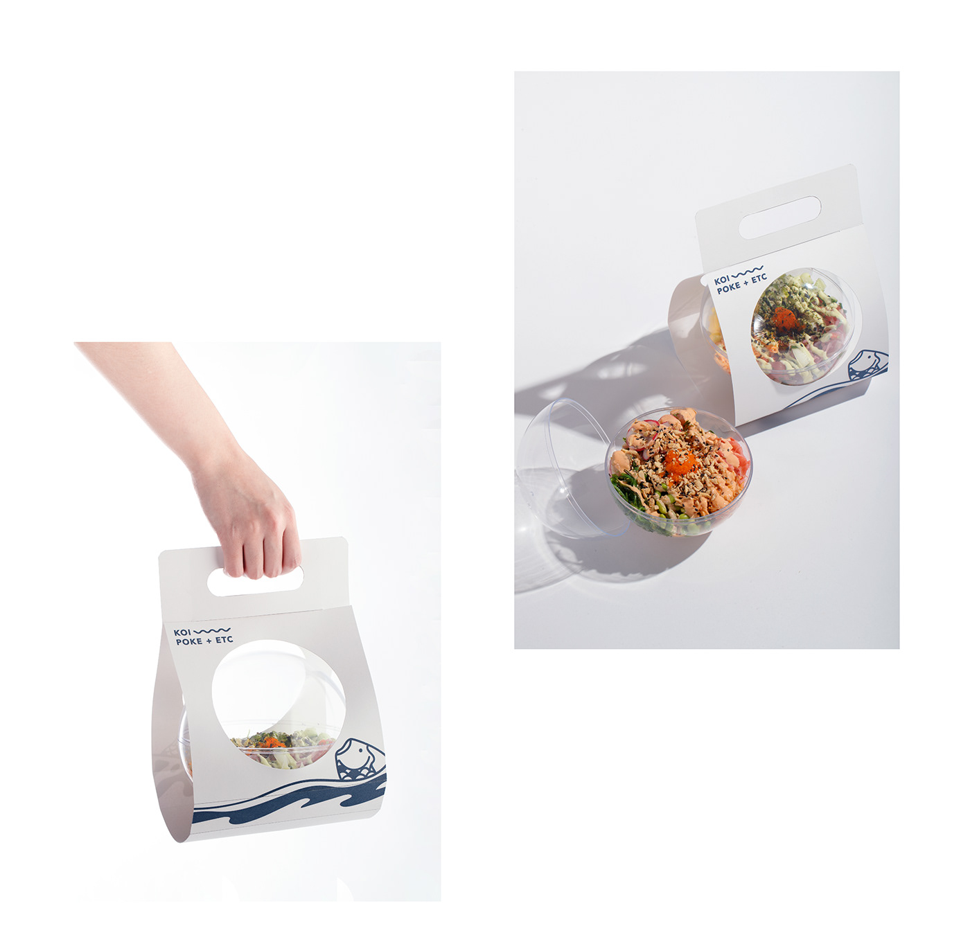 branding  Fast food graphic design  ILLUSTRATION  package Packaging poke restaurant Urban VI