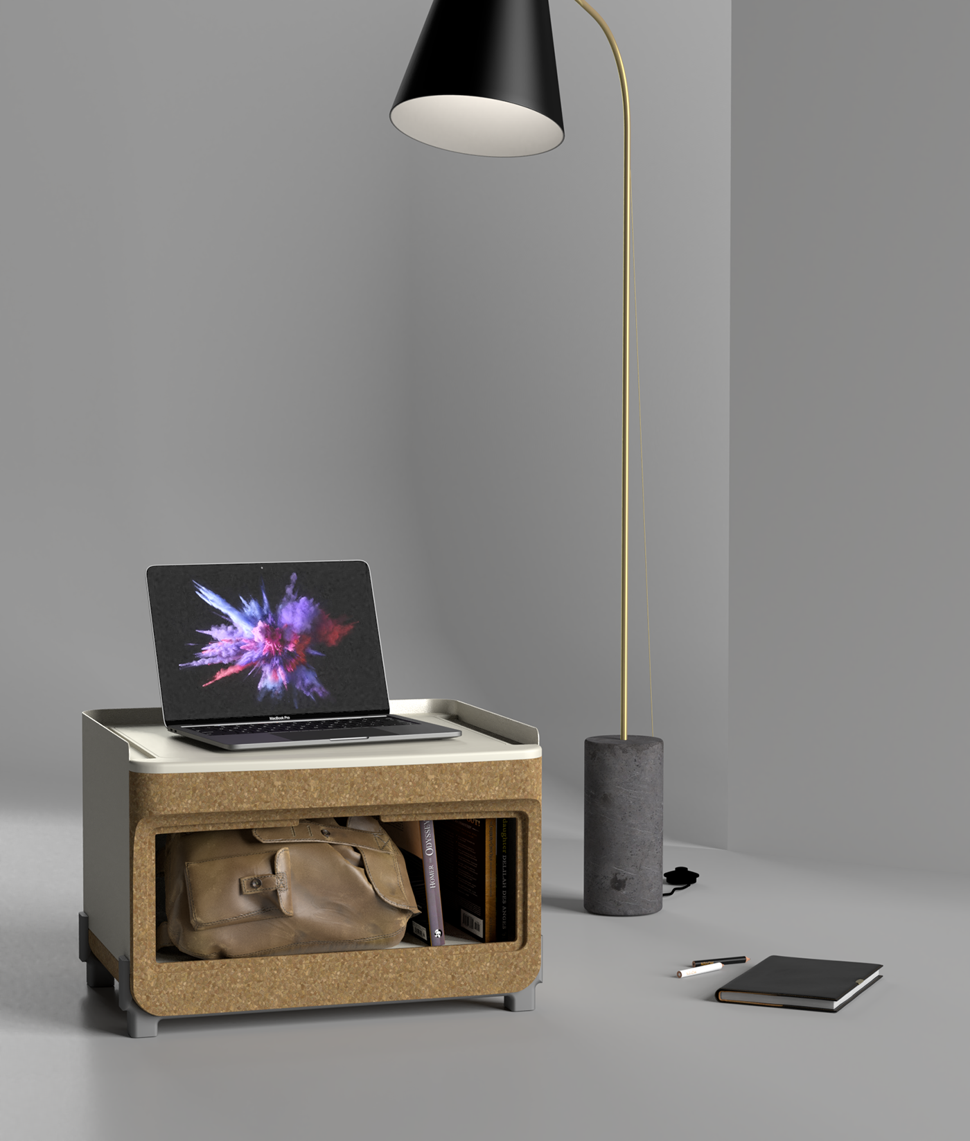 modular furniture Office table stool endtable storage cork