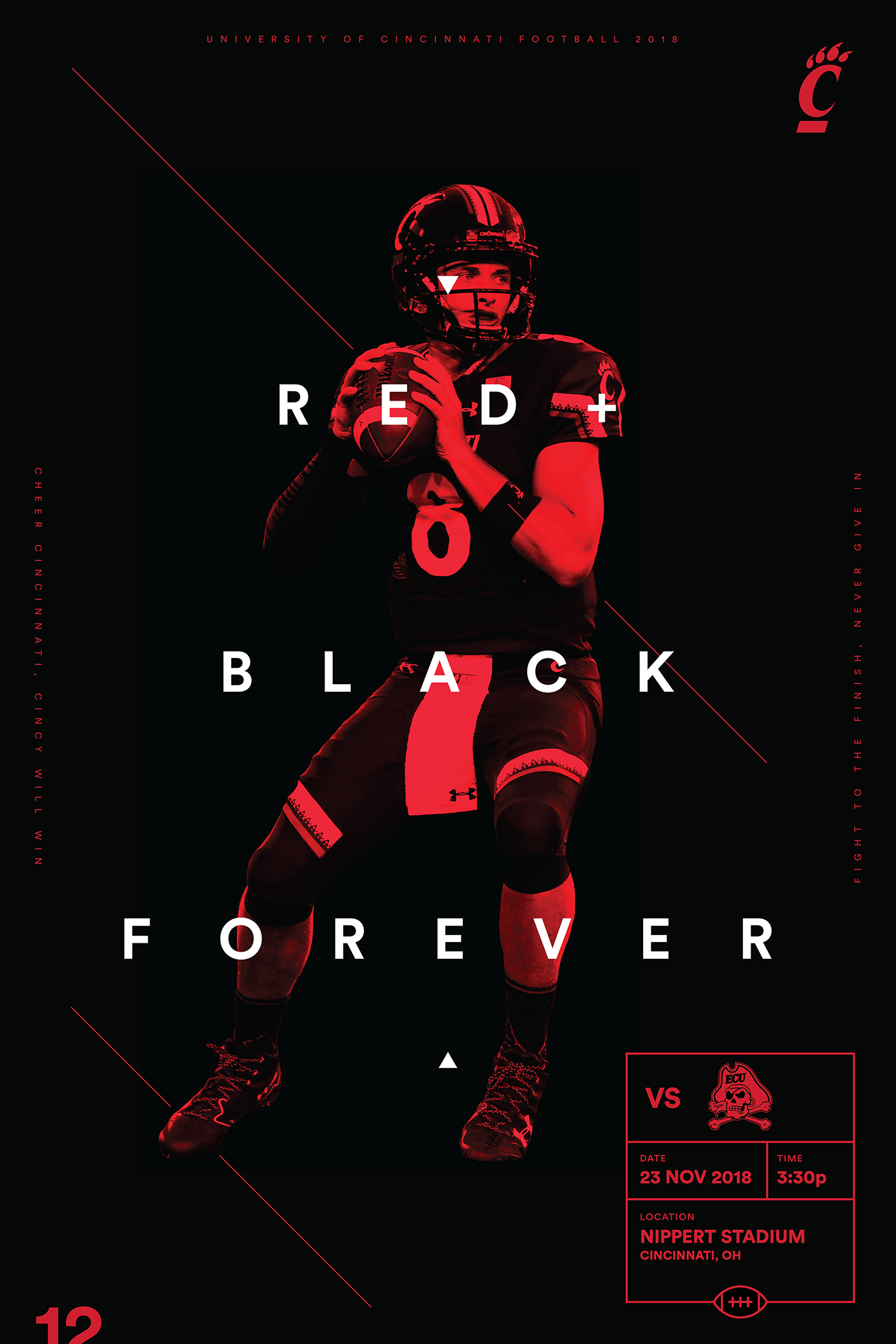 Cincinnati Bearcats Football Posters 2018 on Behance