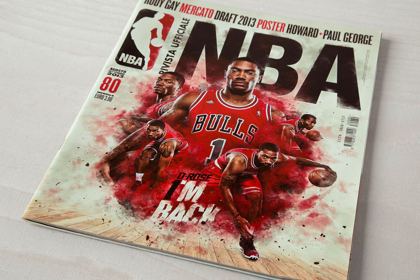 Adobe Portfolio NBA Derrick Rose d rose basketball basket magazine editorial adidas composition athlete