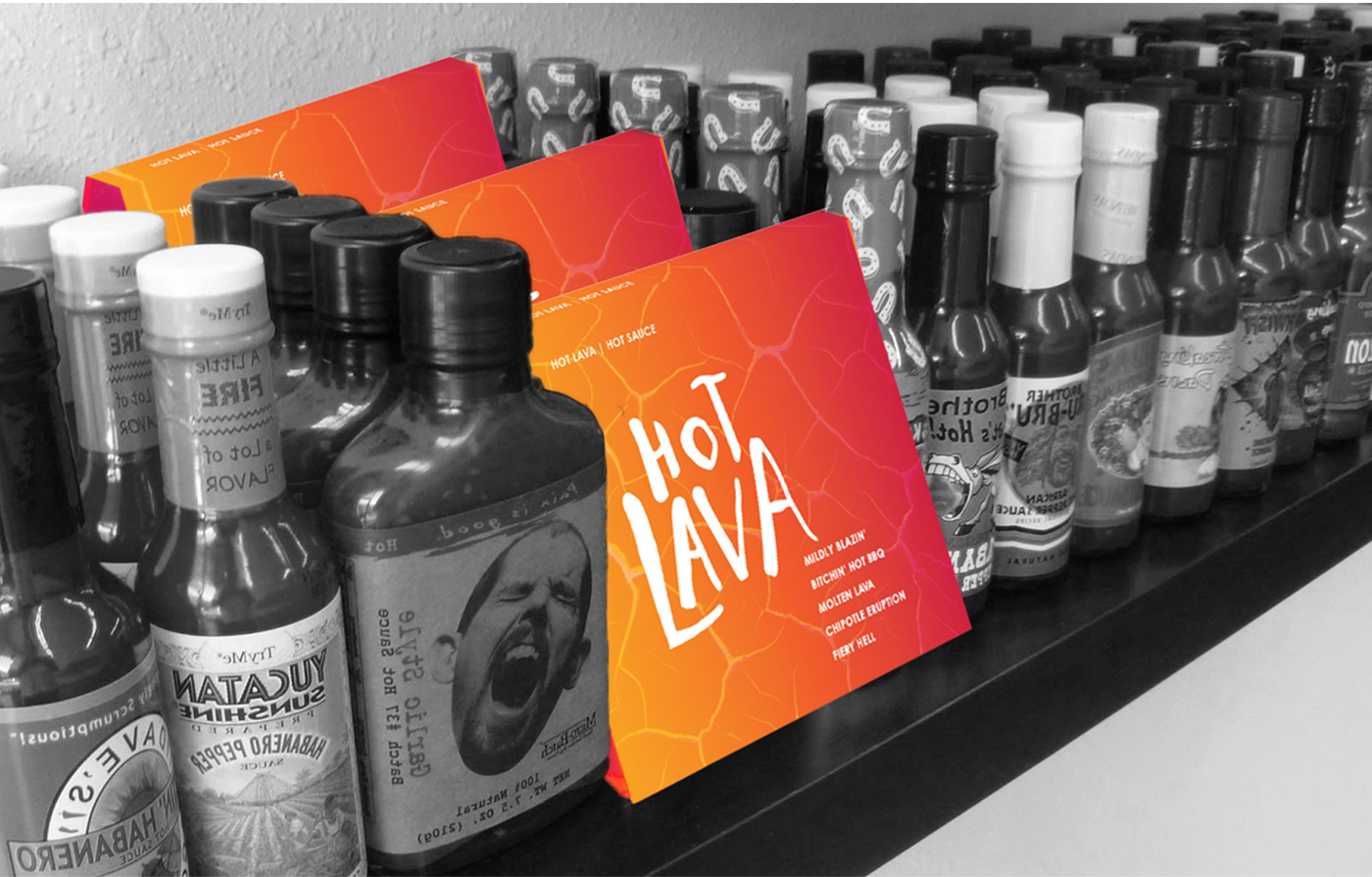 hot sauce Food Packaging food branding Advertising  Packaging volcano lava