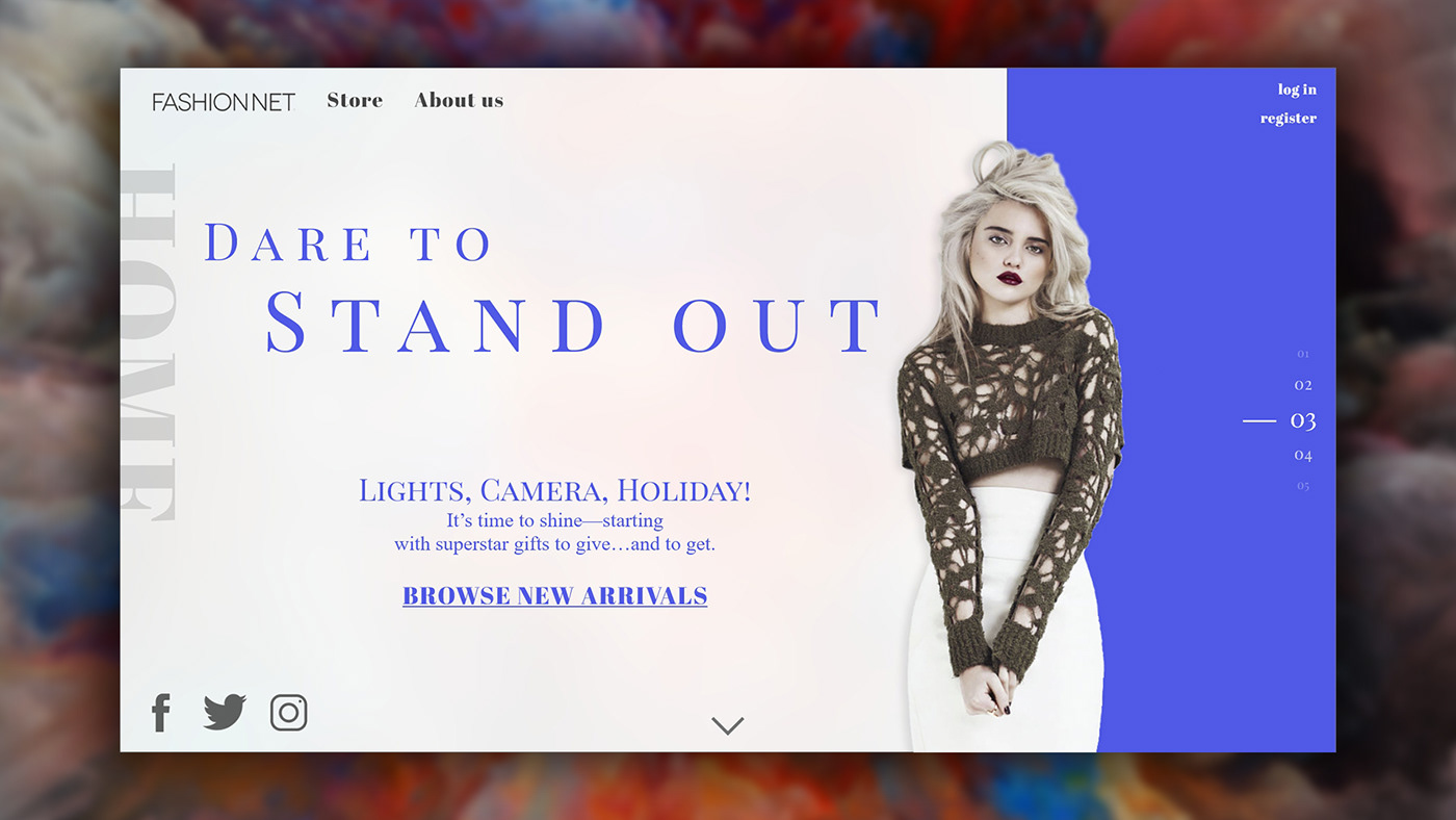 design adobexd Fashion  Blog store brutal minimalist ux UI