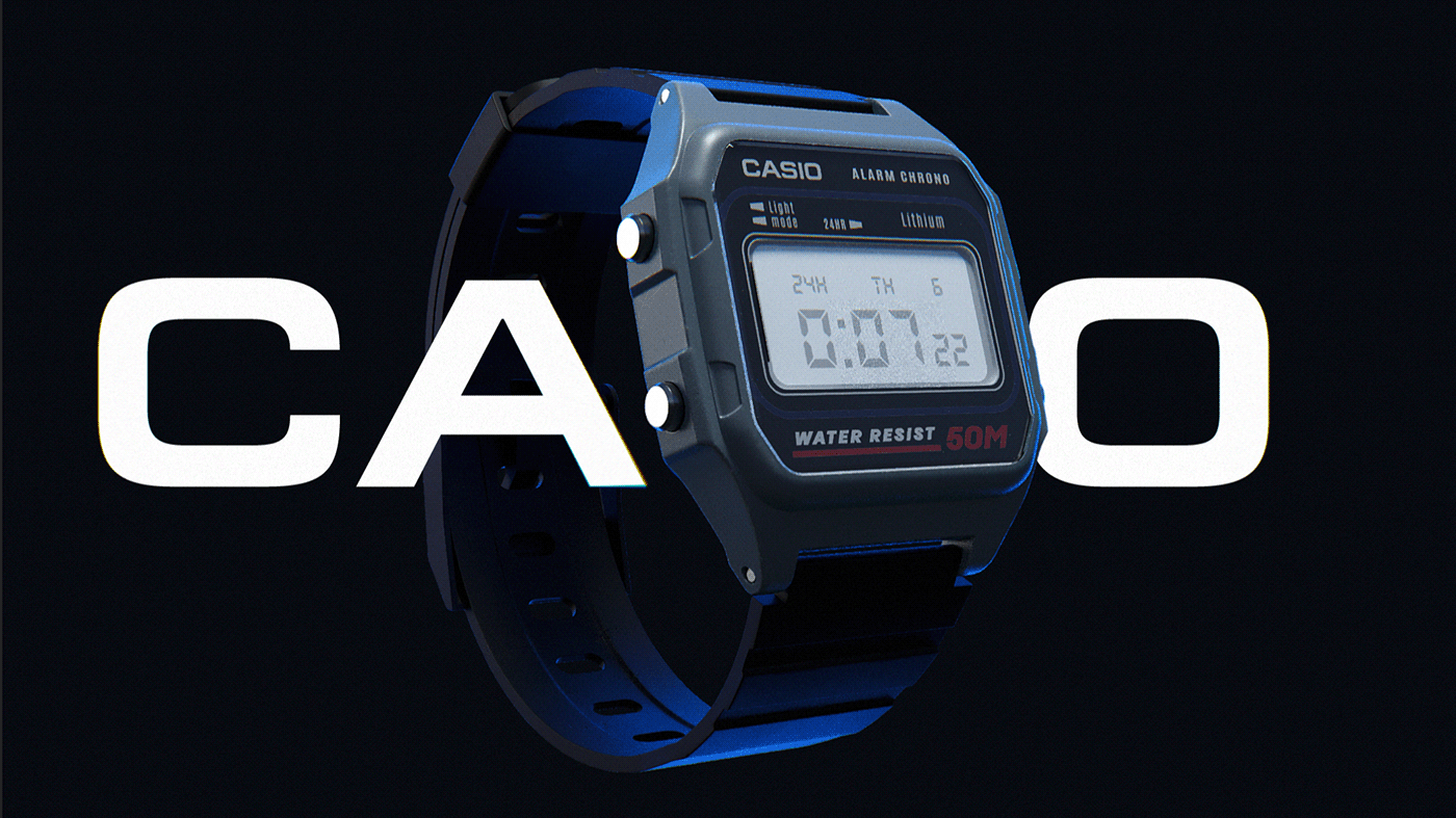c4d Casio cinema 4d corona render  modeling motion motion design photorealistic Watches yekaterinburg