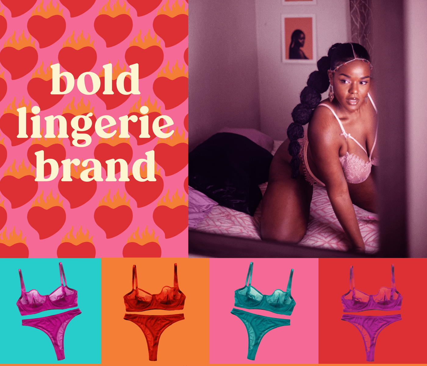 brand brand identity lingerie brand Logo Design Logotype maximalism modern packaging design vibrant visual identity