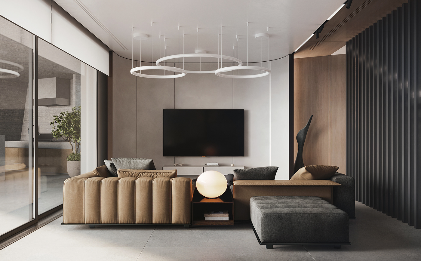 3D Visualization 3ds max archviz CGI corona render  design Interior Interior Visualization living room