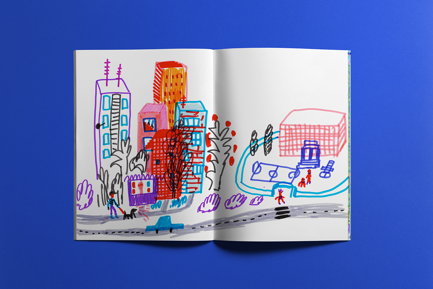 city doodle felt pens book children metropolitan sketchy