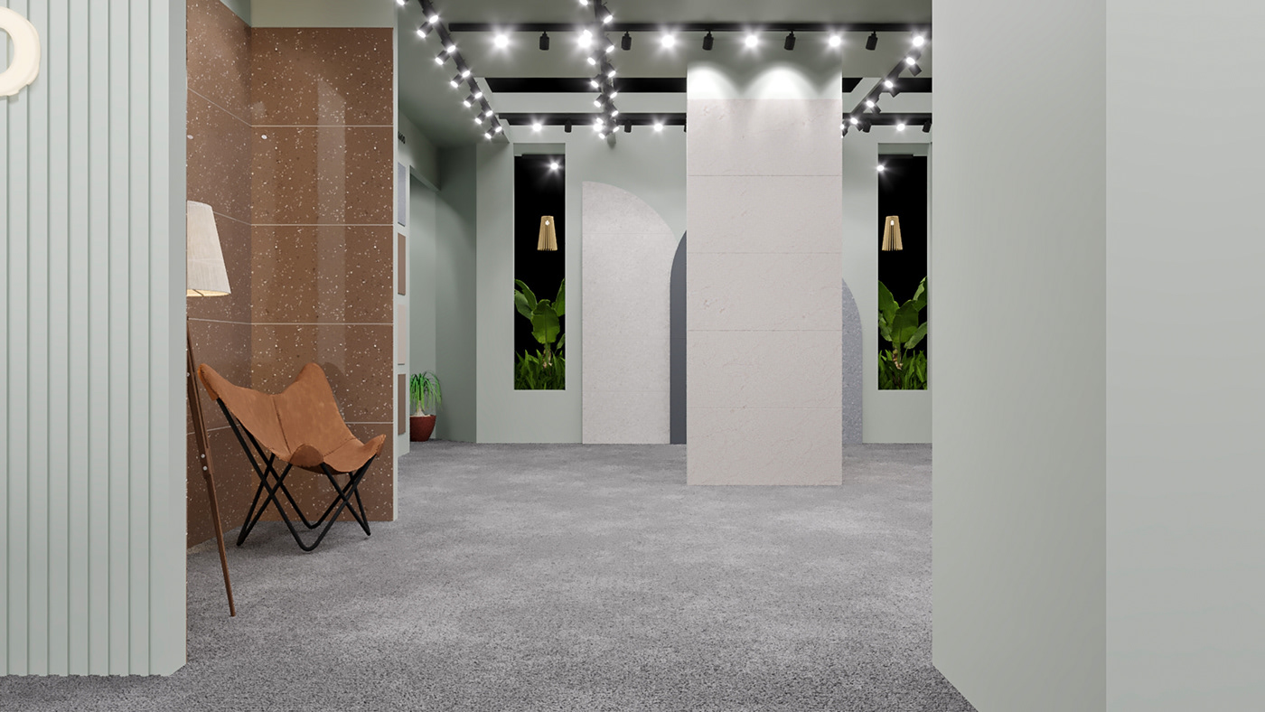 ceramic stall ceramics  cersaie Cevisama coverings exhibition stand stall Stand stoneware tile display
