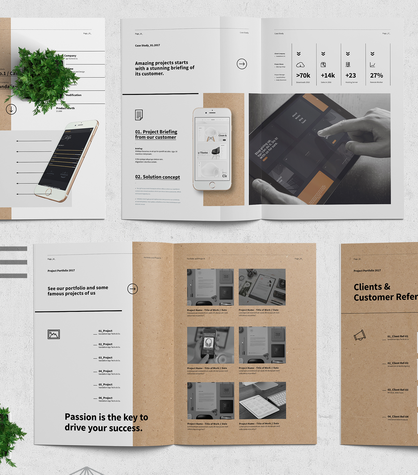 Proposal design brand brief agency corporate minimal Project brochure creative