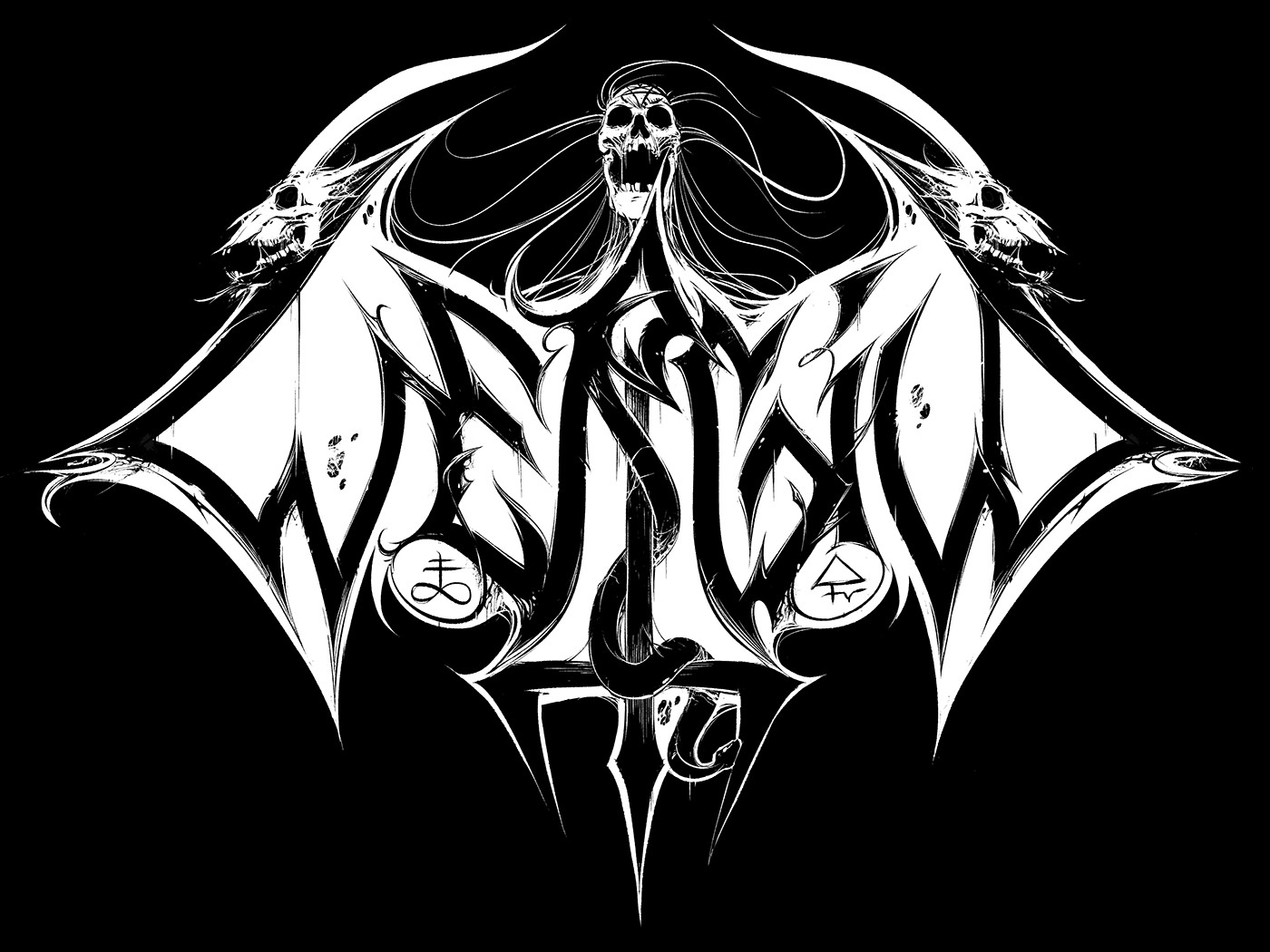 Blackmetal metal logo logodesign occult satanic norwegian HeavyMetal ILLUSTRATION  symmetry
