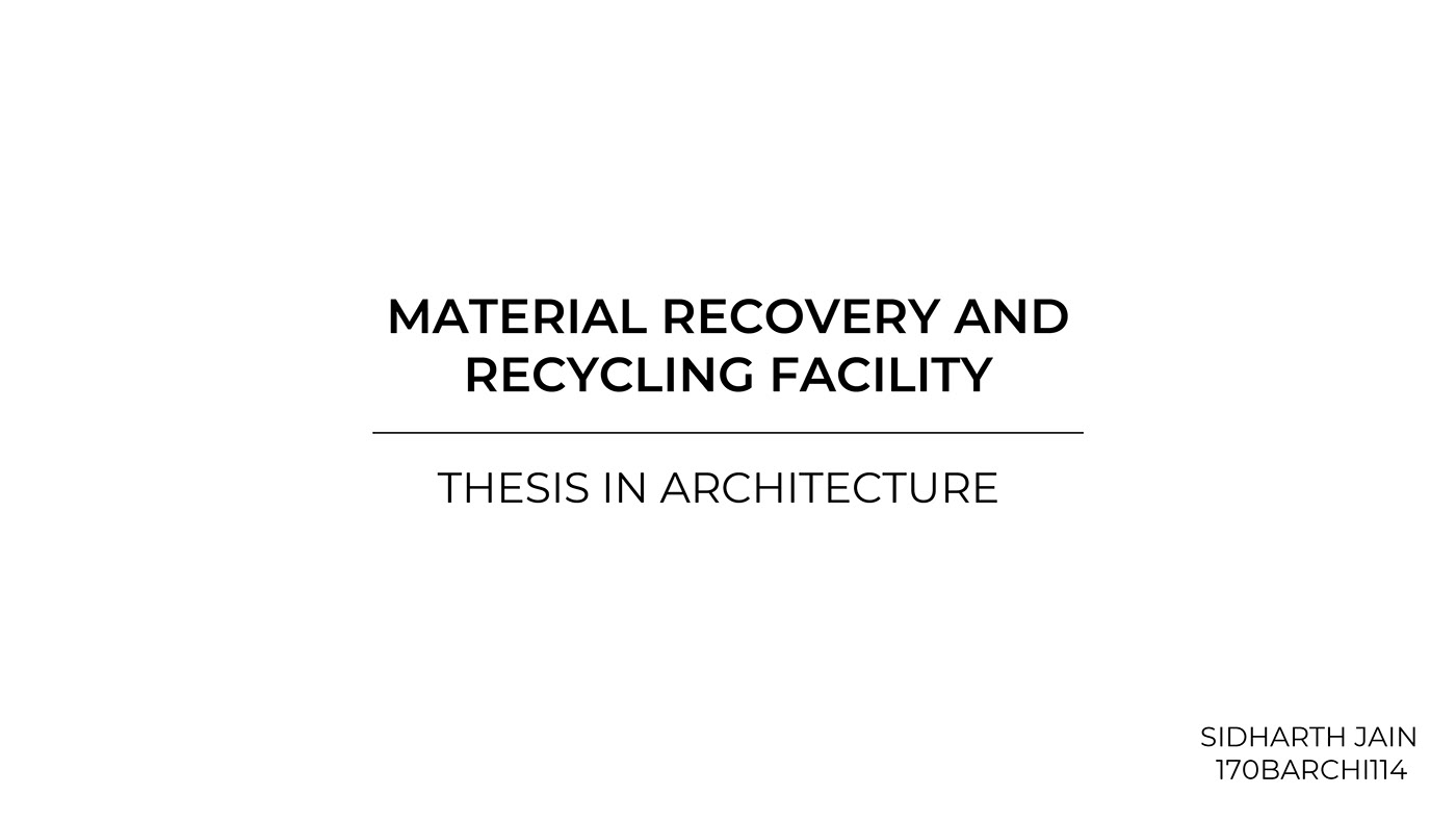 architecture thesis recycling architectural design architectural design green recovery