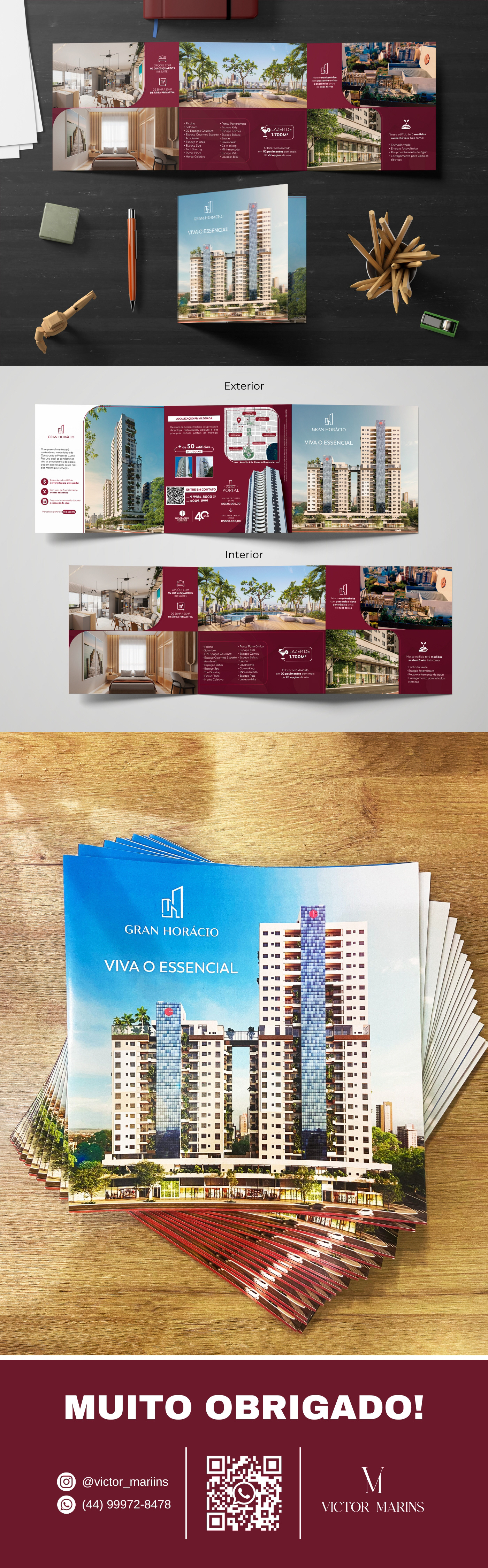 construction building architecture Render visualization folder flyer designer graphic marketing  