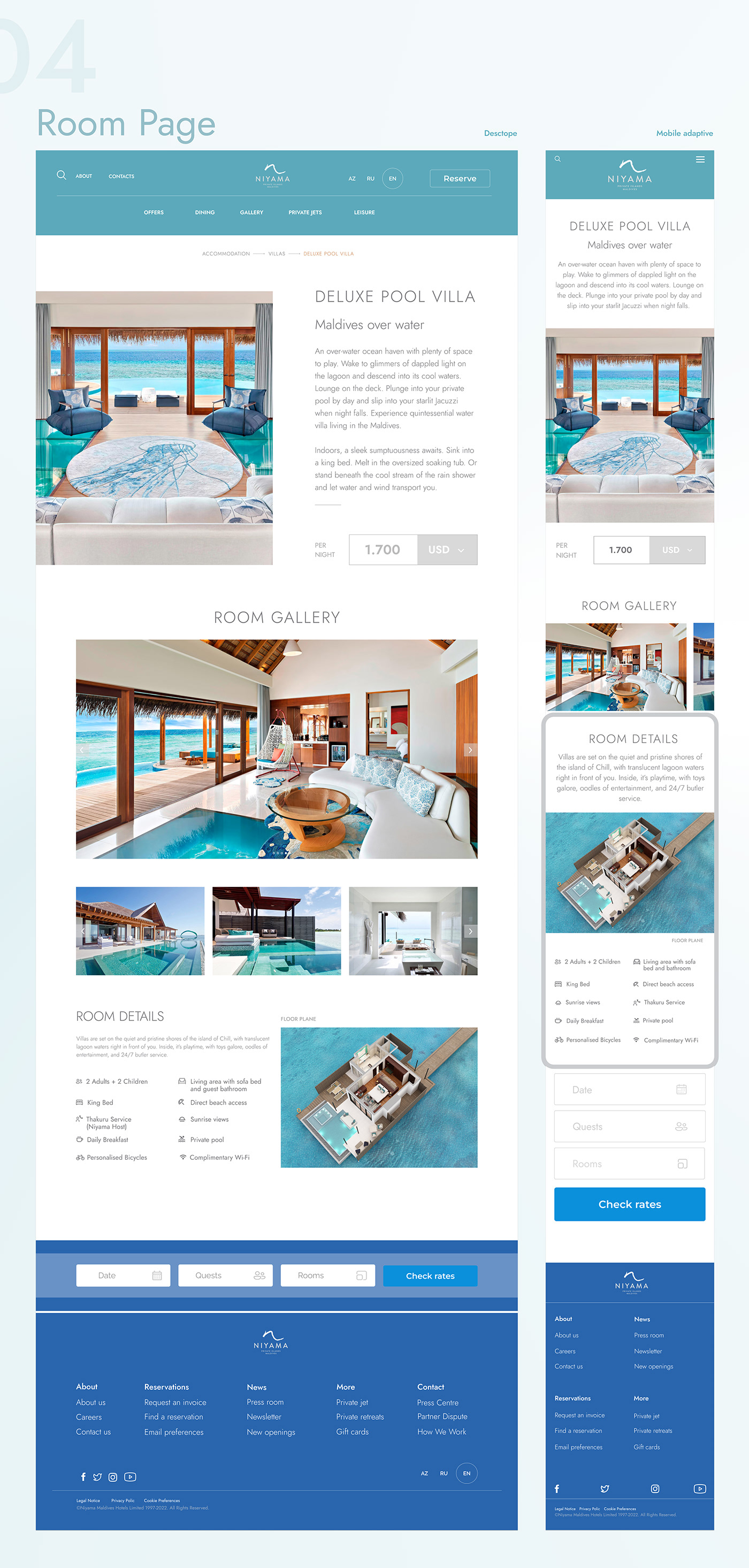 hotel Maldives mobile adaptive Web Web Design  Website tourism Travel ui design ux/ui