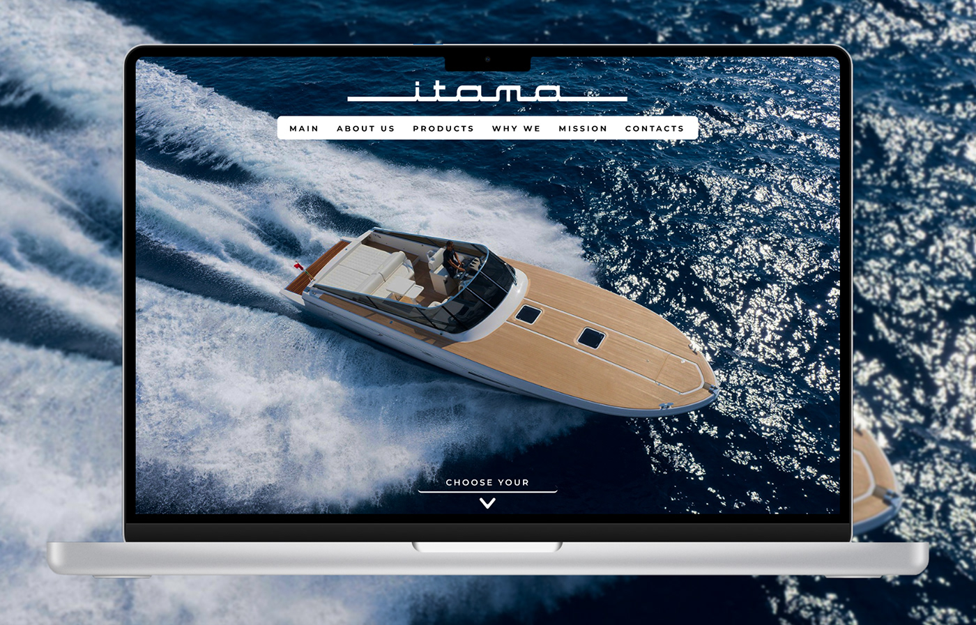 boat design landing page redesign sea ship UI/UX Website yacht