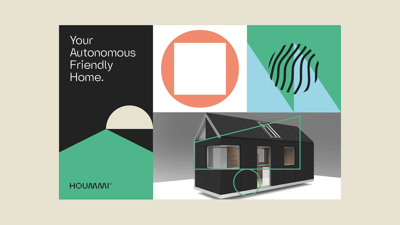 architecture branding  design geometric house identity lettering logo modern modular