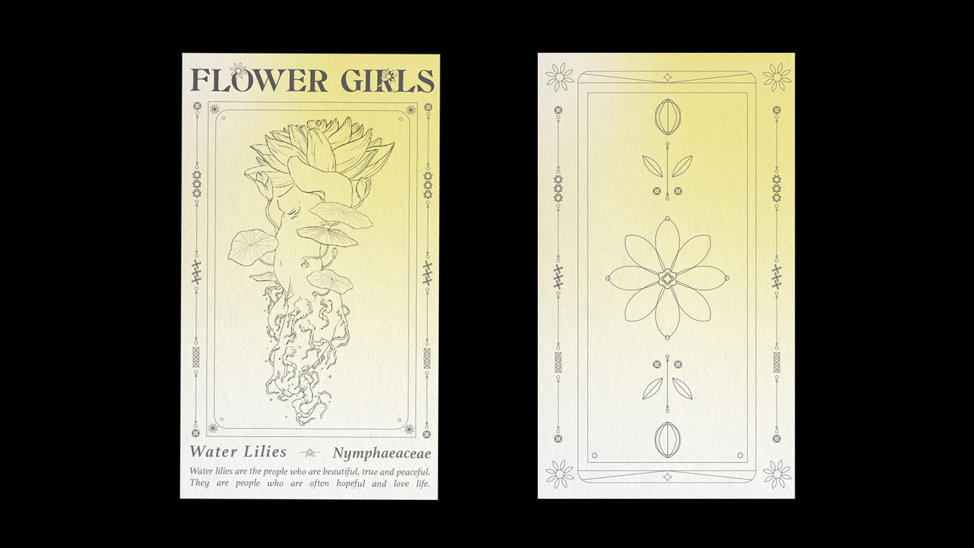 card card design flower Flower Illustration Flowers girls graphic design  ILLUSTRATION  illustration series plants