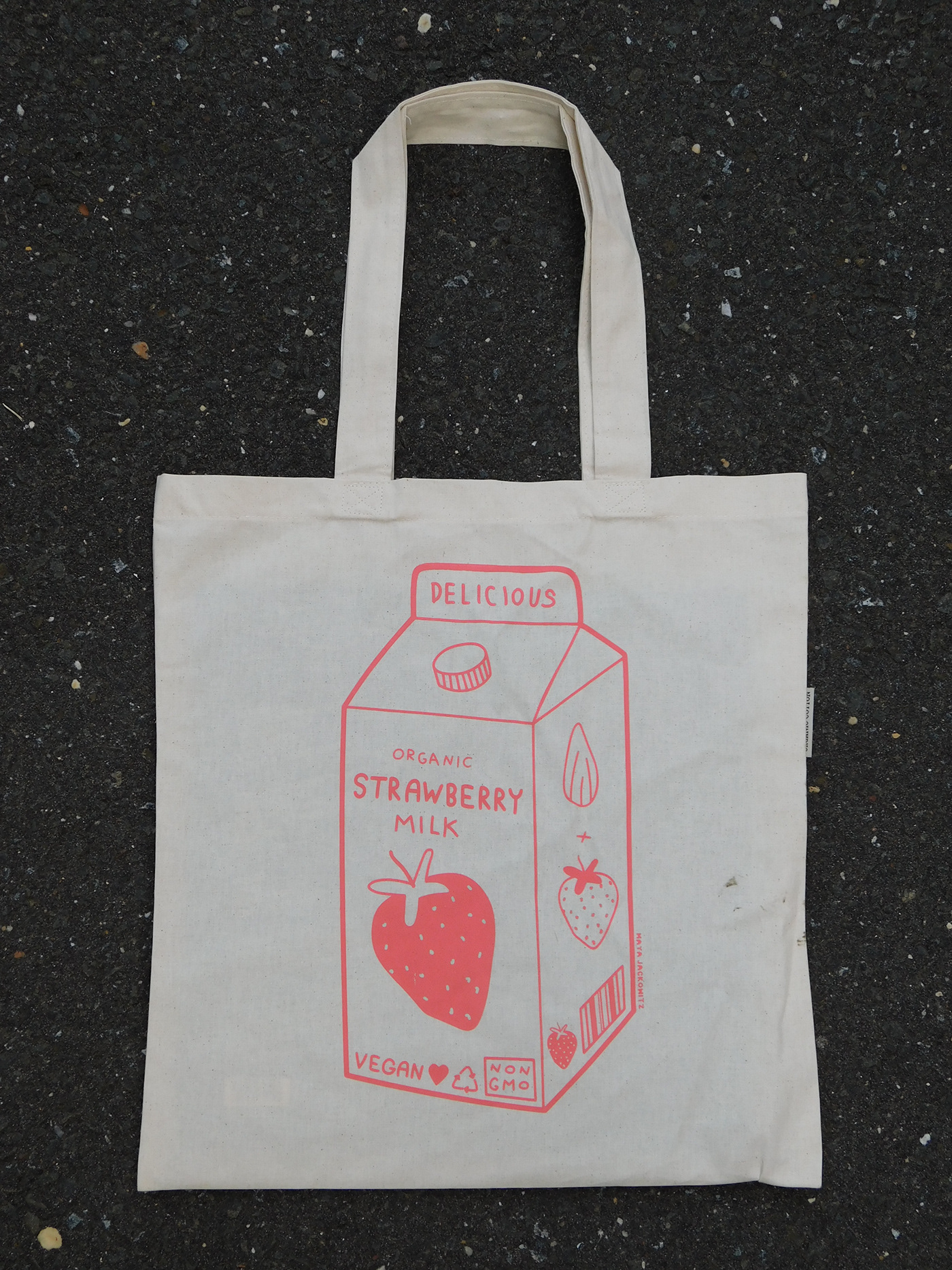 bag orange organic p  pink printmaking screen print Tote Bag vegan