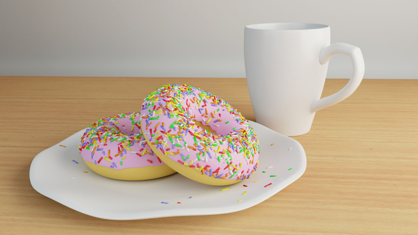 sweet Food  3D Modelling models CGI tableware gif lighting rendering materials