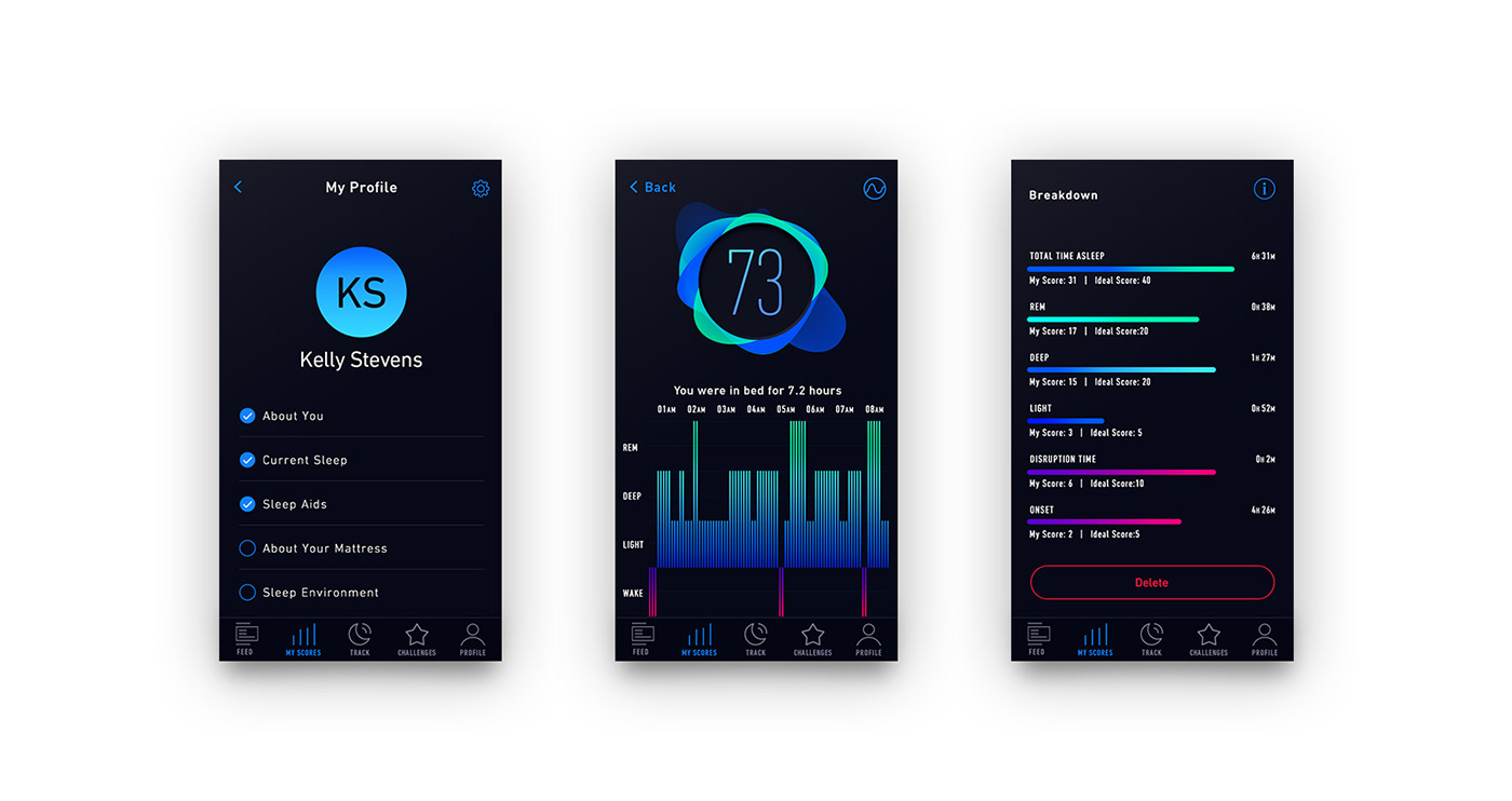 design Technology sleep tracking Aura Packaging Health iconography Behance sleeptracking