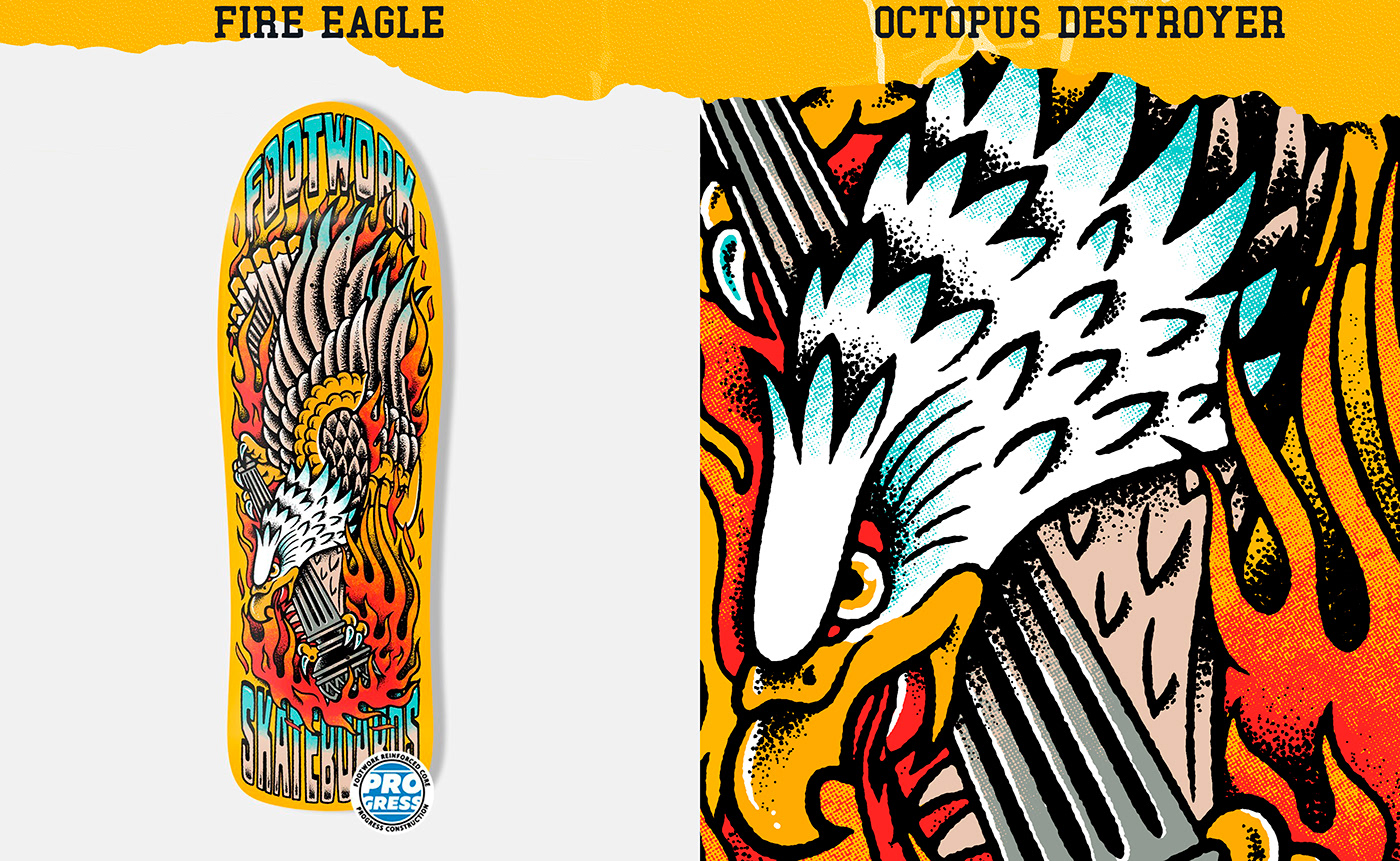adobe illustrator Adobe Photoshop art branding  cartoon deck ILLUSTRATION  print design  skate skateboard