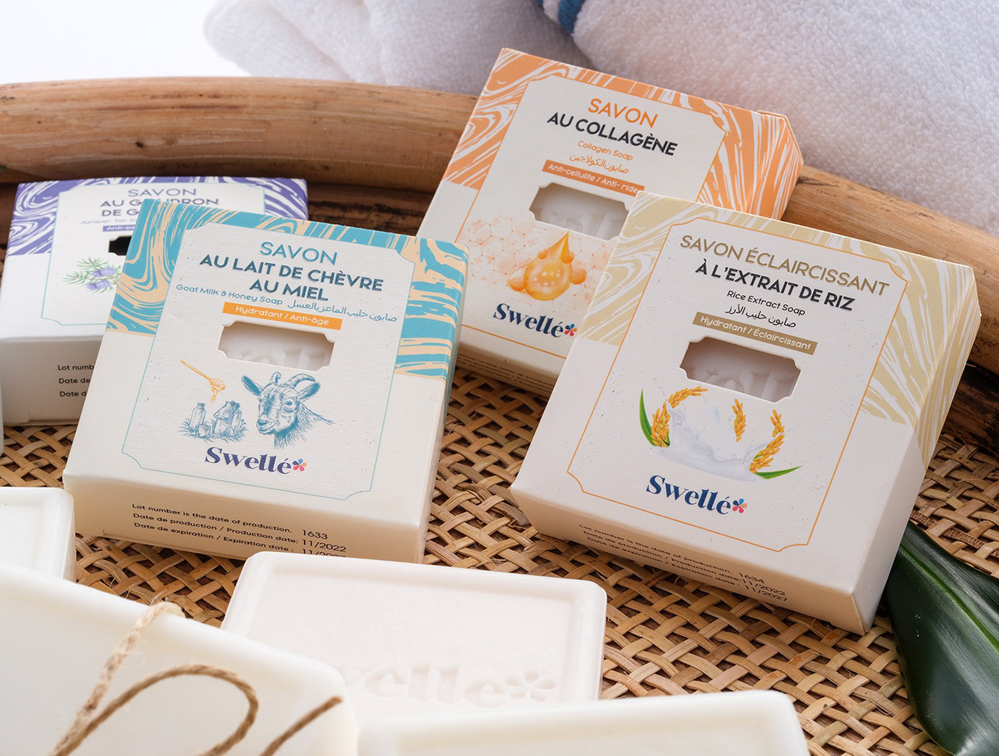 branding  desing identity logo Packaging savon soap soap packaging Swelle visual identity