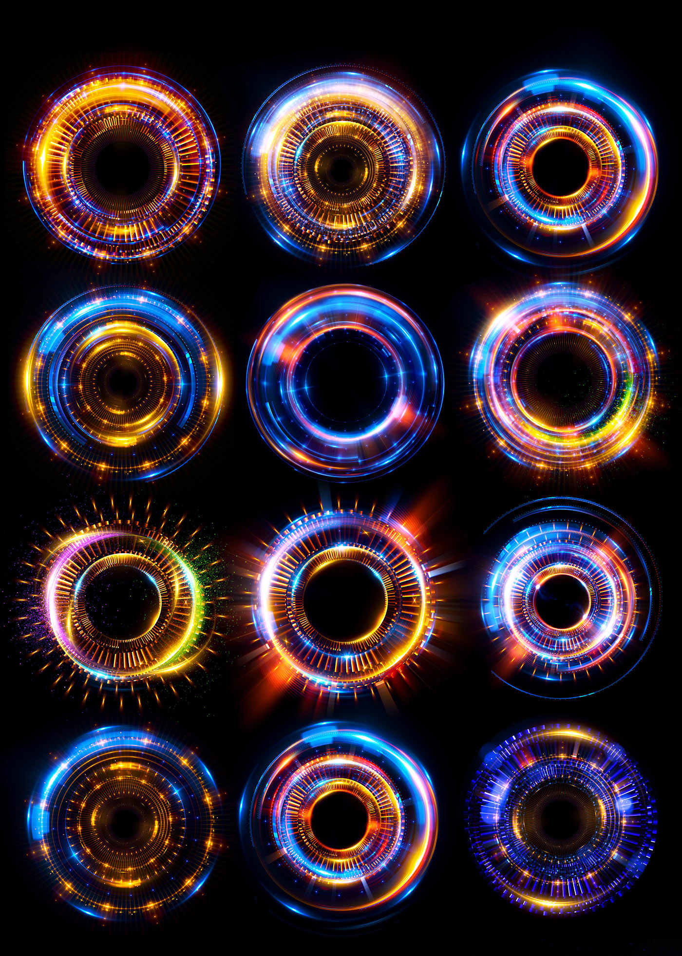 glow ring abstract light circular energy swirl Magic   effect flare