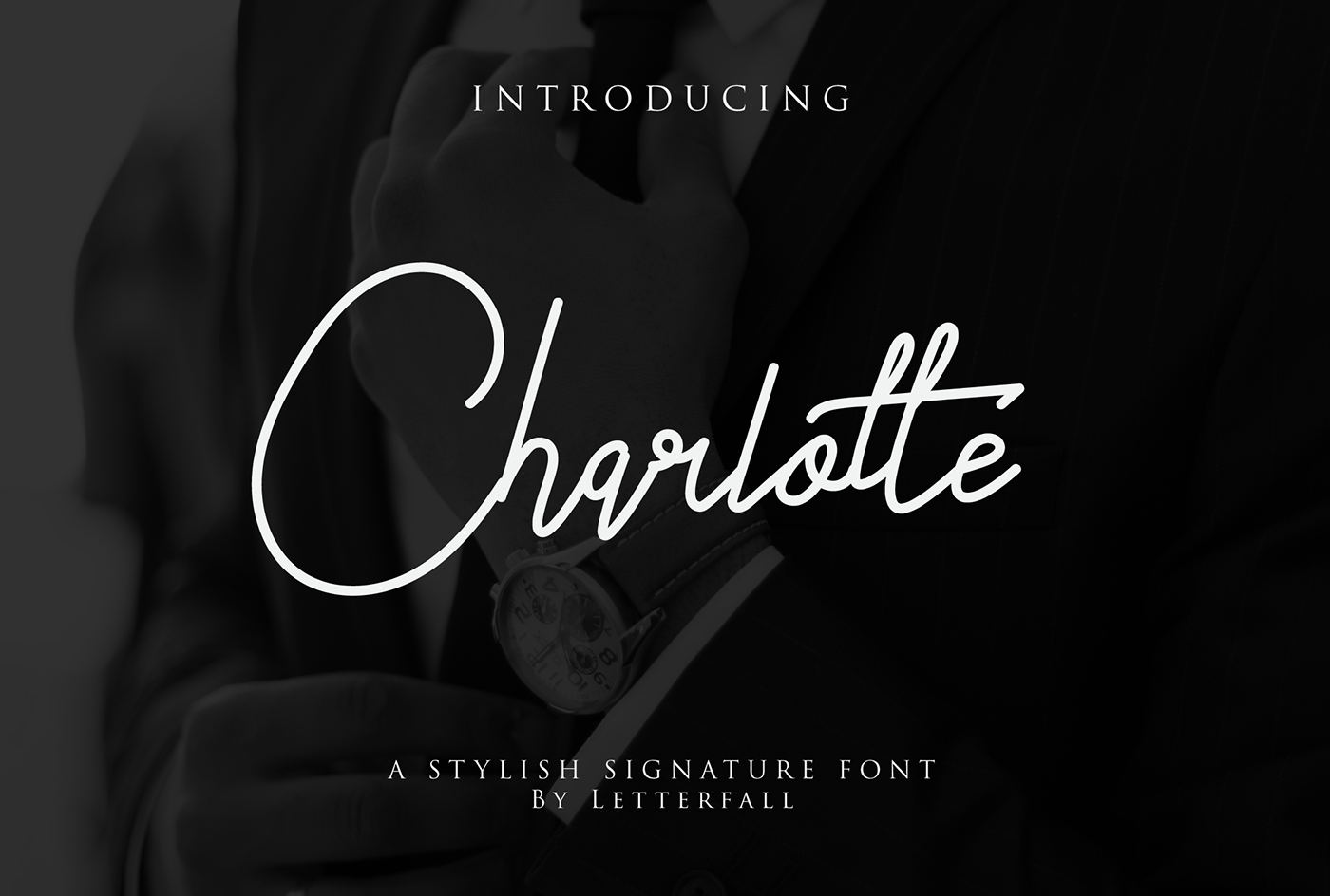 signature letterface freefont Script modern classy watermark business branding 