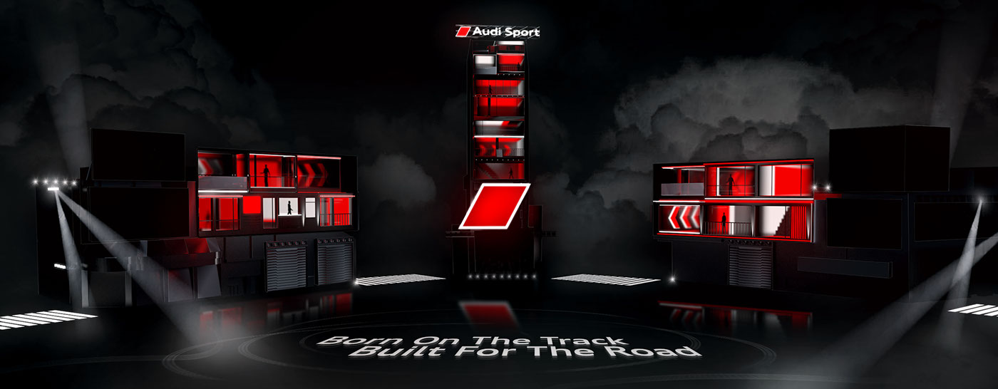Audi sport car laser beijing vfx Shnaghai race branding  3D modeling speed atmosphere Packaging