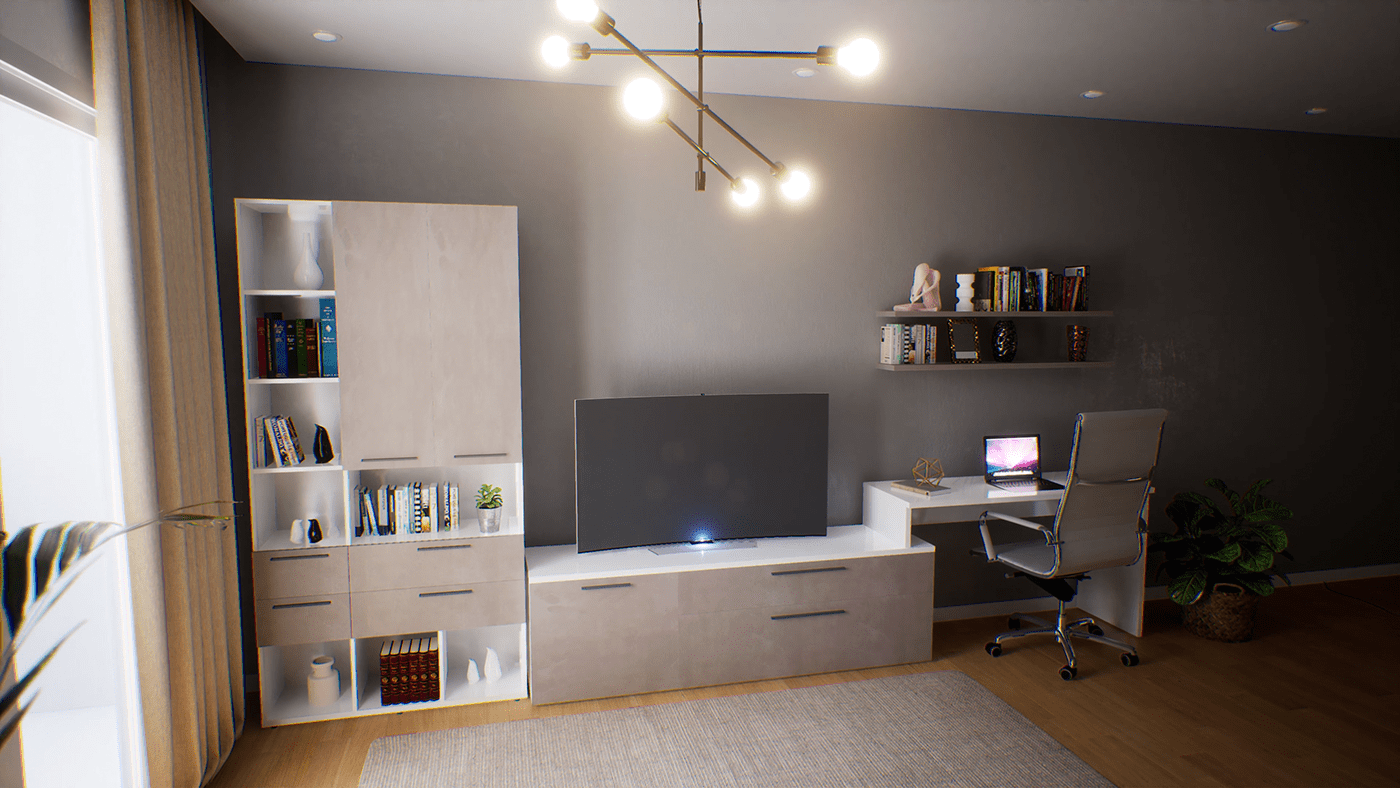 tv UE4 визуализация мебель visualization furniture Interior animation  анимация Unreal Engine