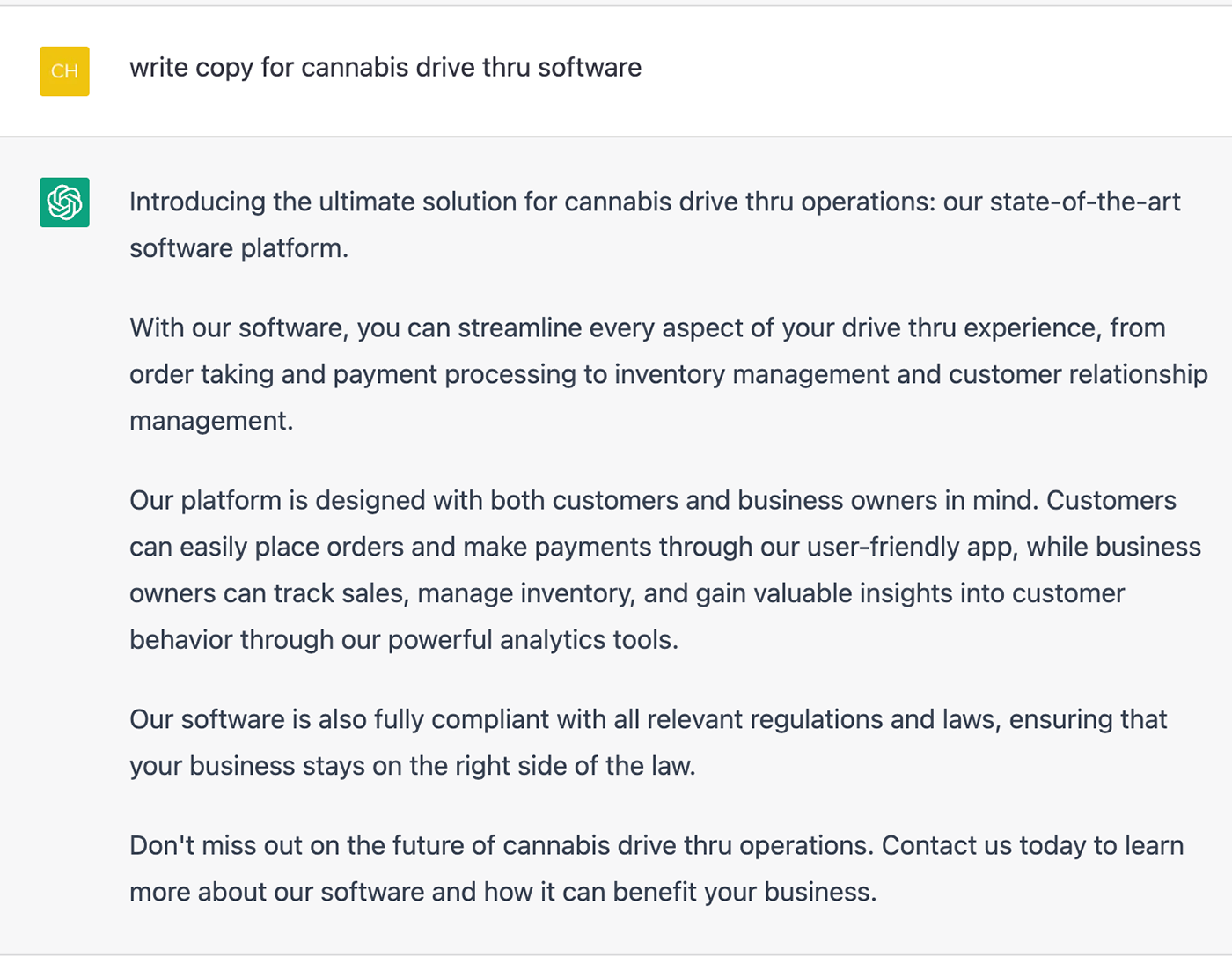 artificial intelligence cannabis chatGPT dall-e Drive Through Drive Thru marijuana openAI