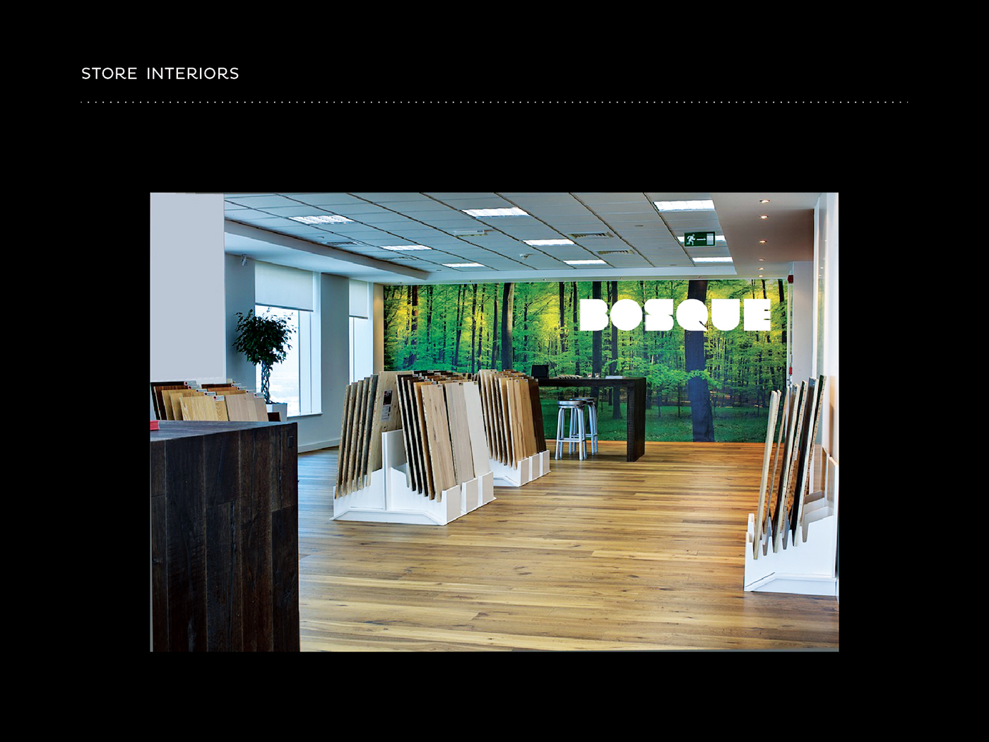 Logo Design Wood Flooring bosque interiors