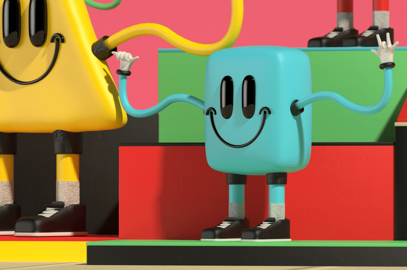 3D c4d cartoon Character design  children cinema4d Digital Art  redshift smile