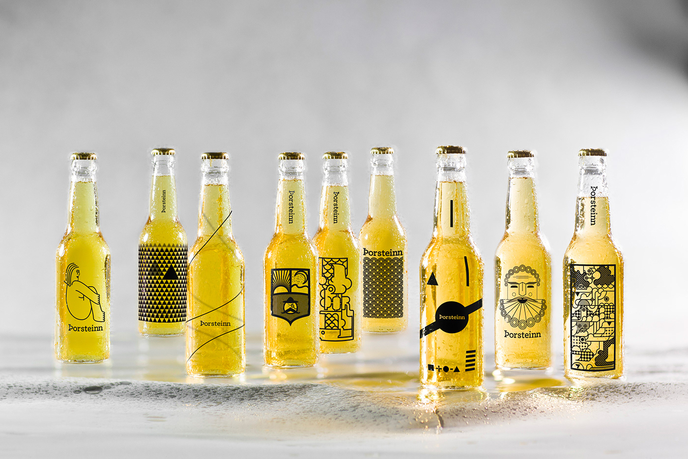 beer Thirsty drink beverage concept Patterns Triangles glass brewery fictional School Project Microbrewery iceland Reykjavik Student work