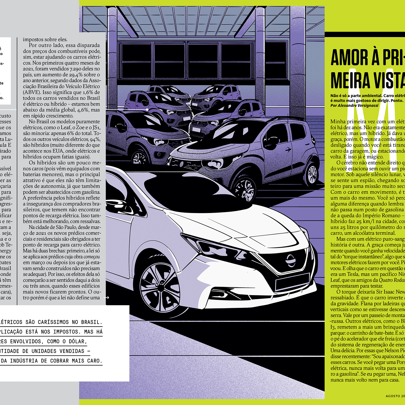 art direction  article editorial design  Electric Car graphic design  ILLUSTRATION  Layout magazine science Vehicle