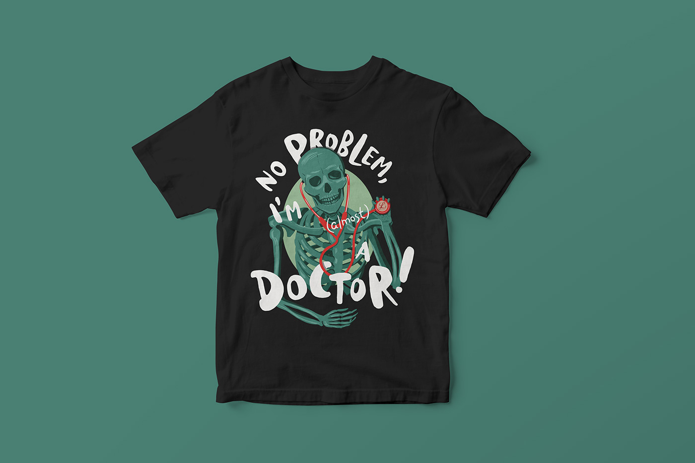 tshirt t-shirt doctor ILLUSTRATION  lettering medicine camiseta skeleton stethoscope medicina