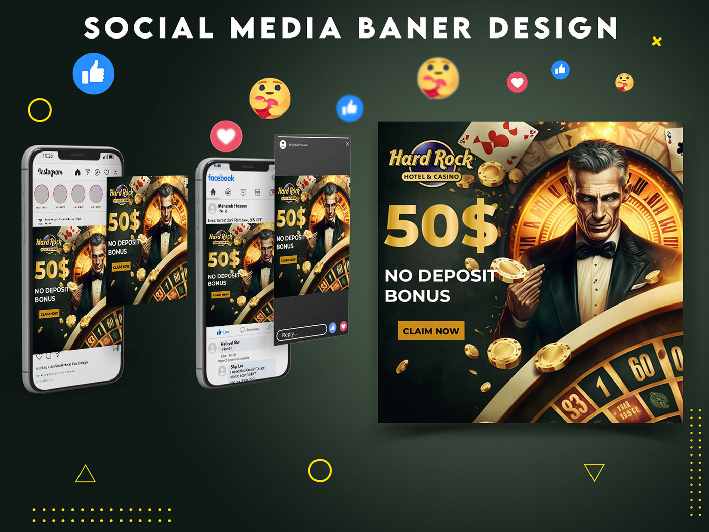banner betting casino casino banner Casino Banner Design gambling online casino Poker Social media post sportsbook design